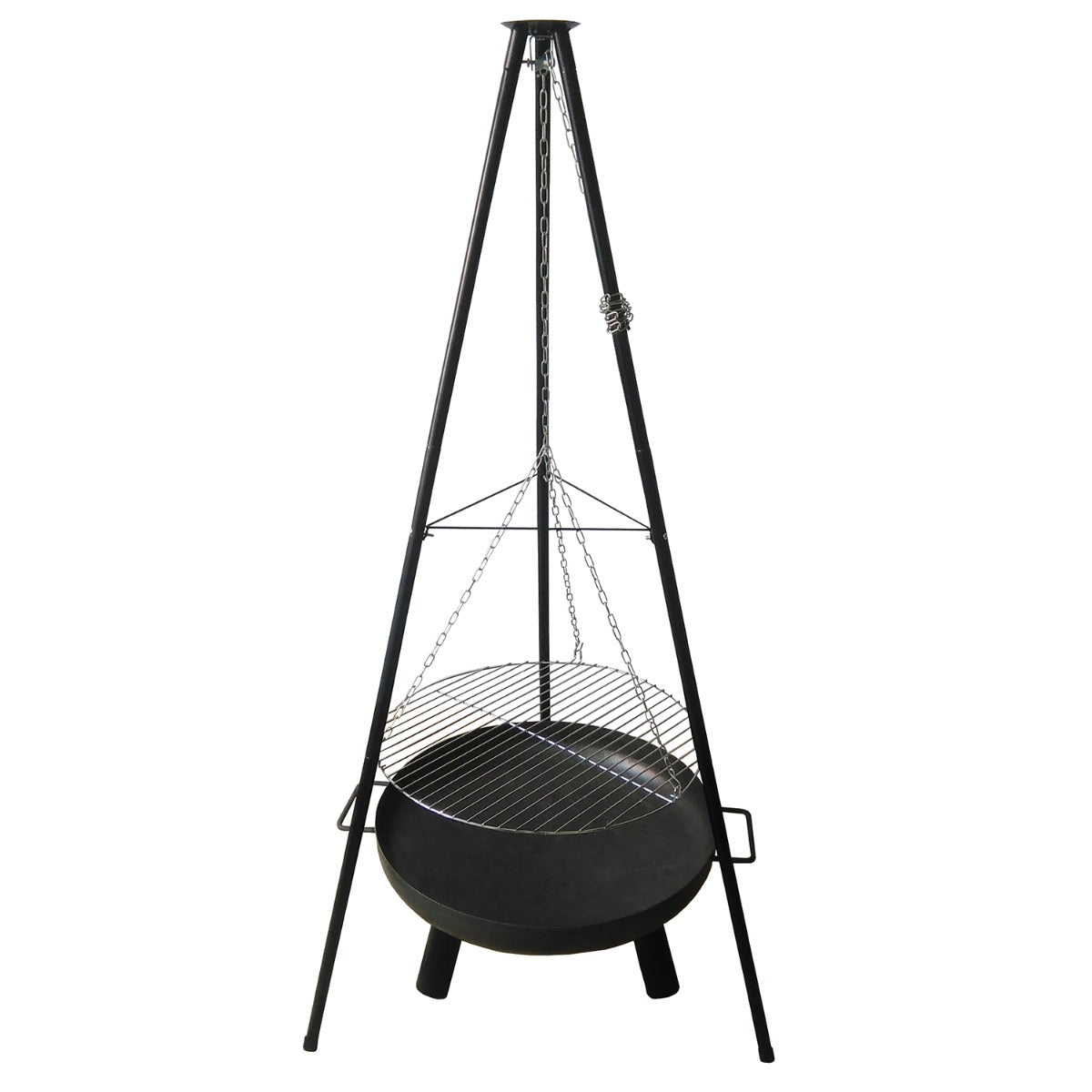 Feuerschale mit Grillrost 6 in 1 Schwenkgrill Set Oslo für Flammlachs Stockbrot Glühwein Feuerzangenbowle Outdoor Kochen