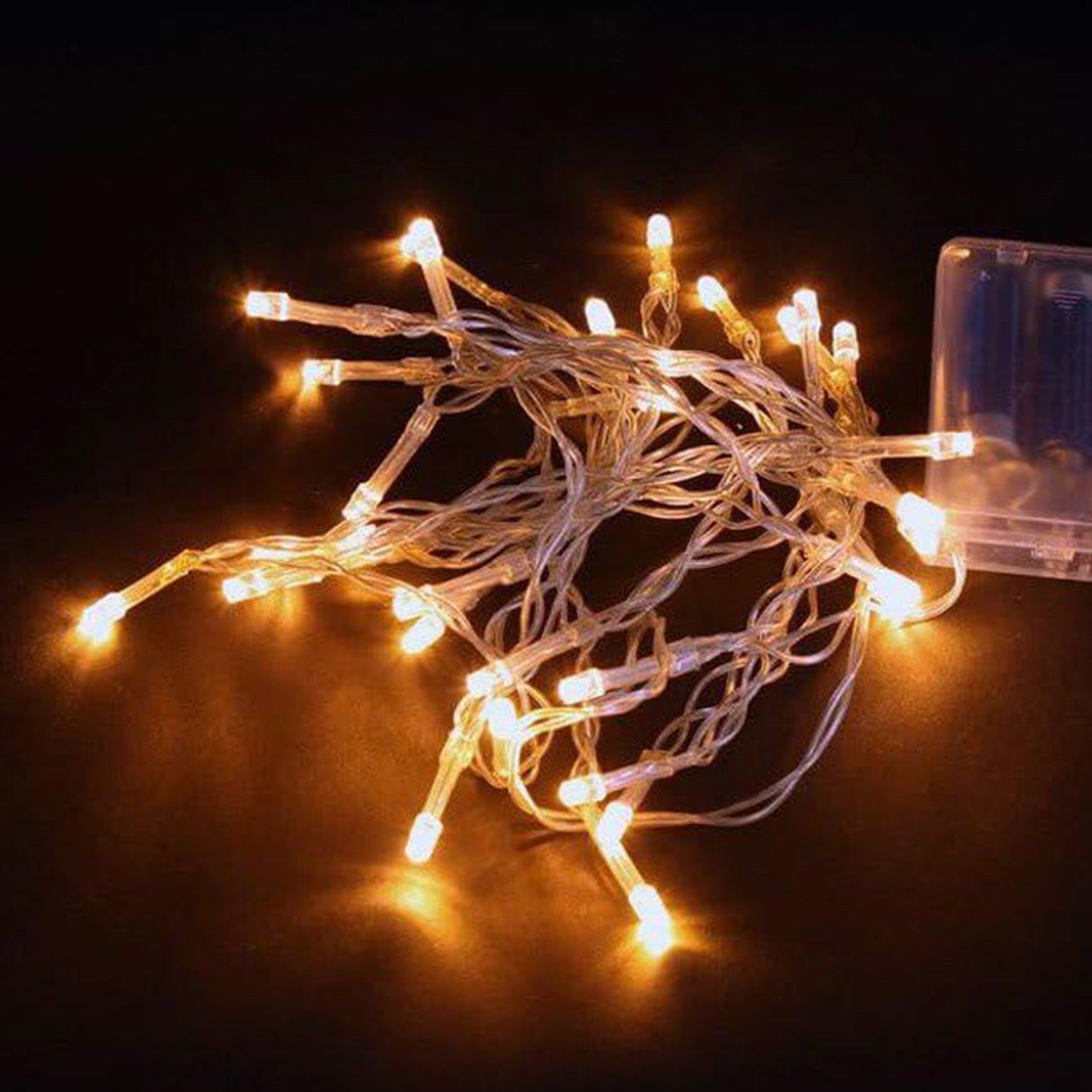 LED Lichterkette 10 LED´s Batteriebetrieb Indoor warmweiß 5 Stück