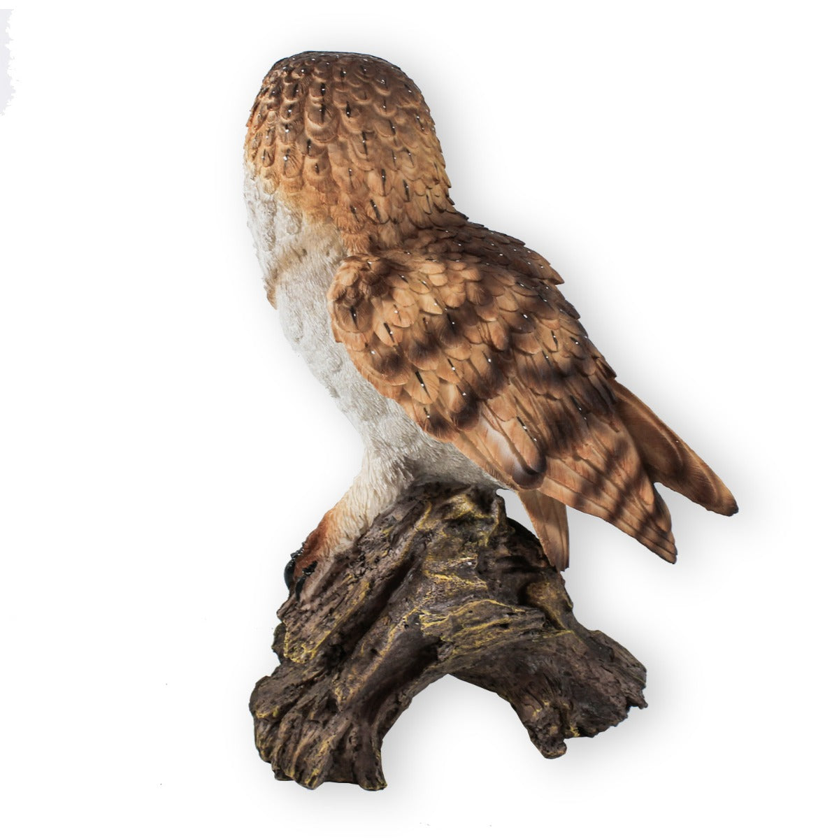 Eulen Eulenfigur Uhu auf Baumstamm Tierfigur Gartenfigur Dekofigur