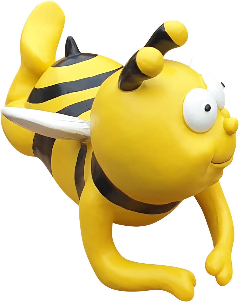 Deko Biene Figur fliegend 33 cm – Wetterfeste Bienen Gartenfigur aus Polyresin für Haus und Garten