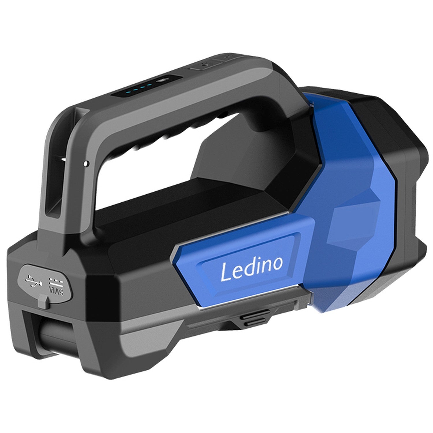 Ledino Akku-Handleuchte Wahren – 1 000 lm LED-Arbeitsleuchte IPX4 IK07 Li-Ion 3,85 V / 8 Ah mit Powerbank