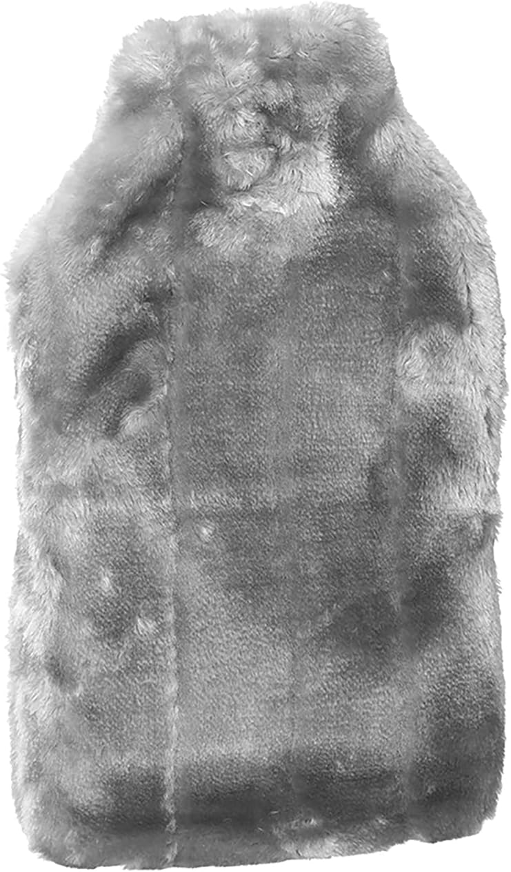 Wärmflasche mit Bezug in Kunstfelloptik 2 Liter Wärmtasche