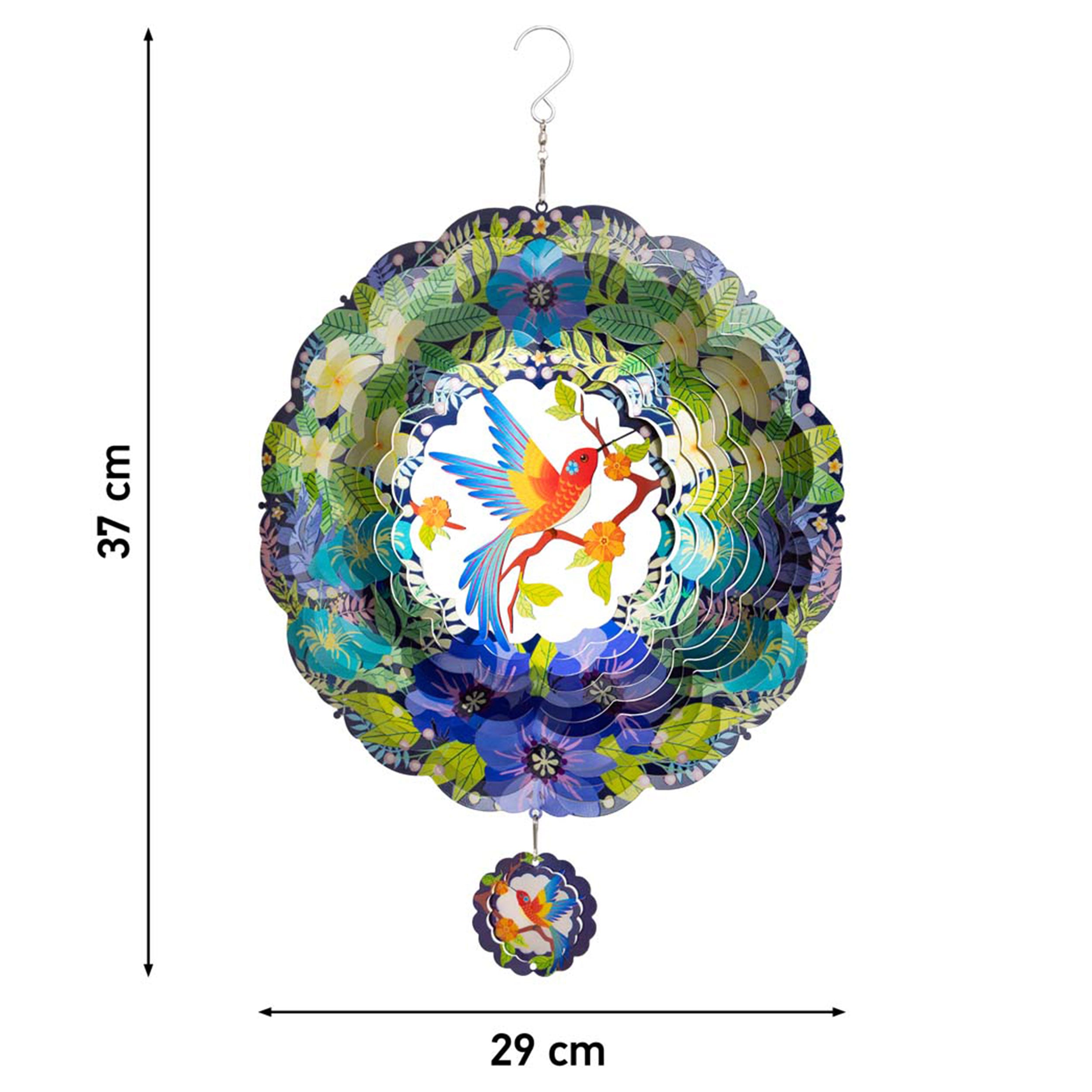 Kinetic Art 3D Tropical Bird Metall Windspiel hängend außergewöhnliche Windspiele Edelstahl