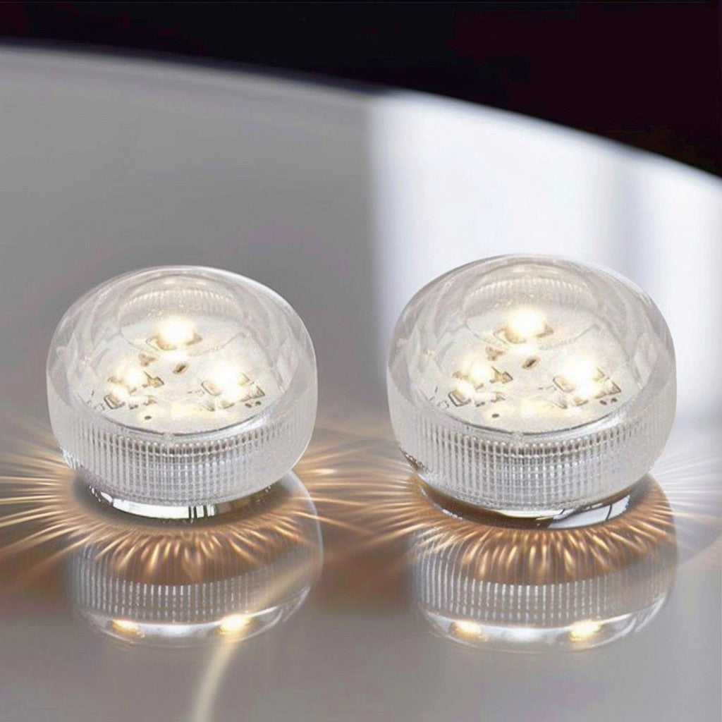 Wasserdichte LED Teelichter 12er Set mit je 3 SMD-LEDs Teelichter wasserdicht Unterwasser Licht LED-Kerze Partydeko