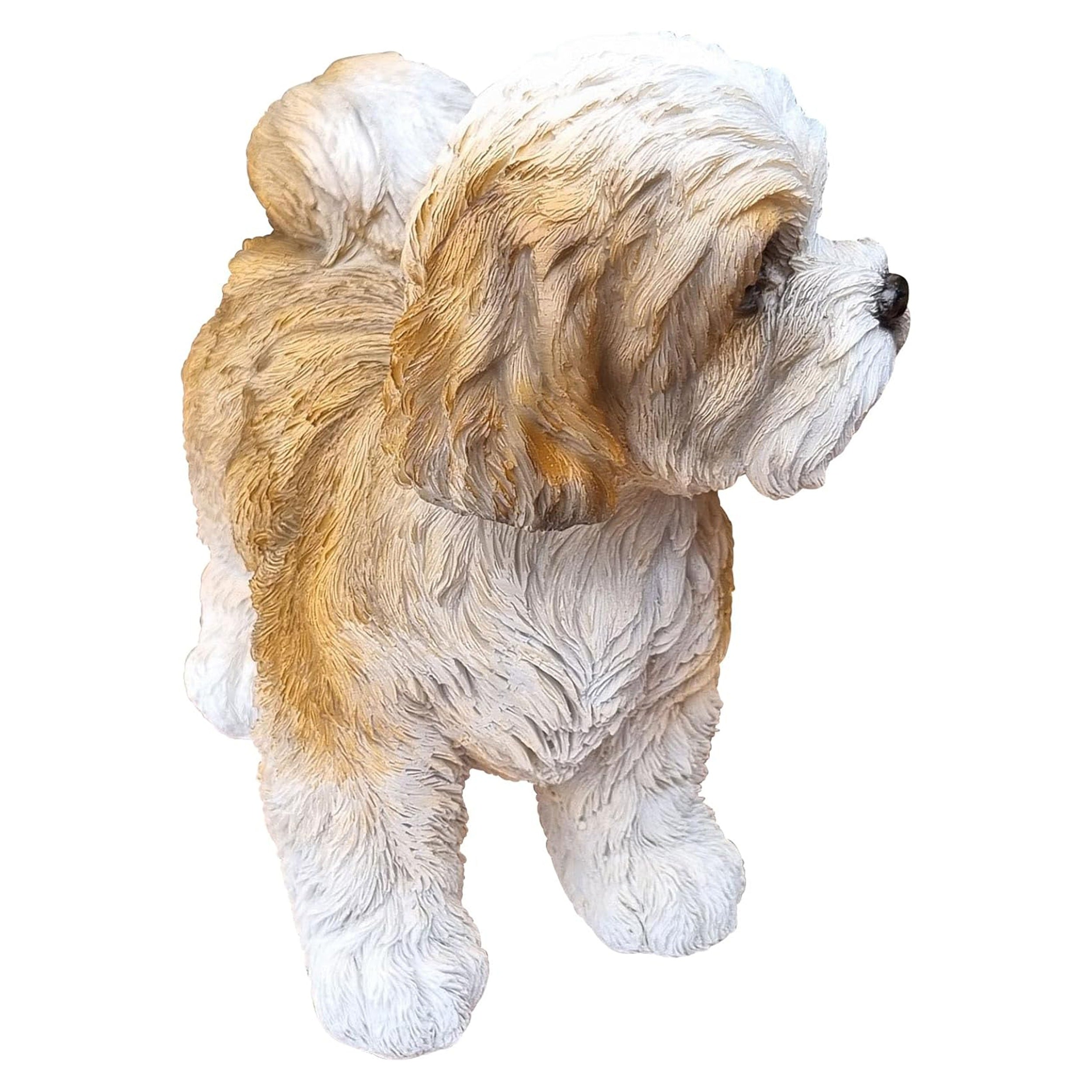 Dekofigur Hunde Figur Shih Tzu Toffie handbemalt wetterfest