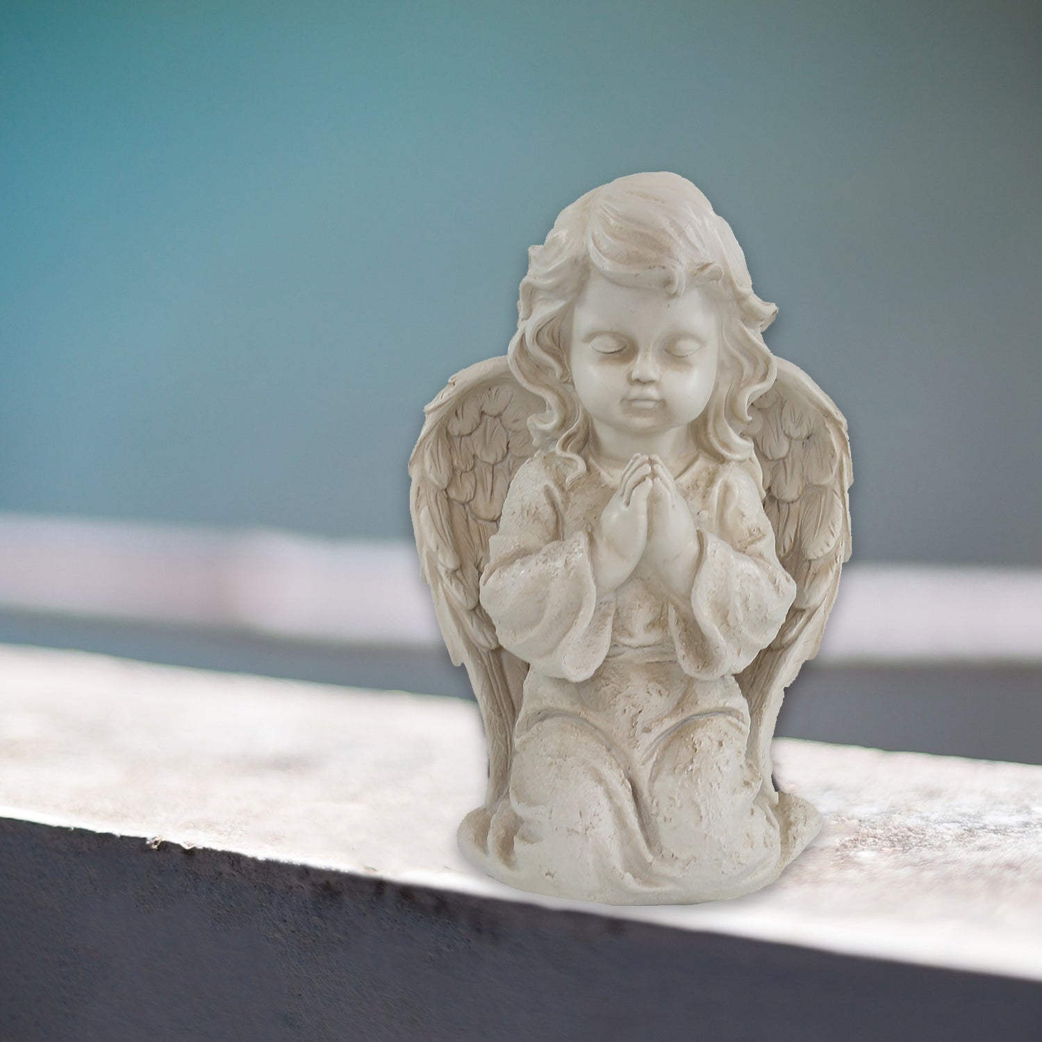 Engel Figur Engelmädchen betend 23 cm Grabengel wetterfest Dekofigur Engel