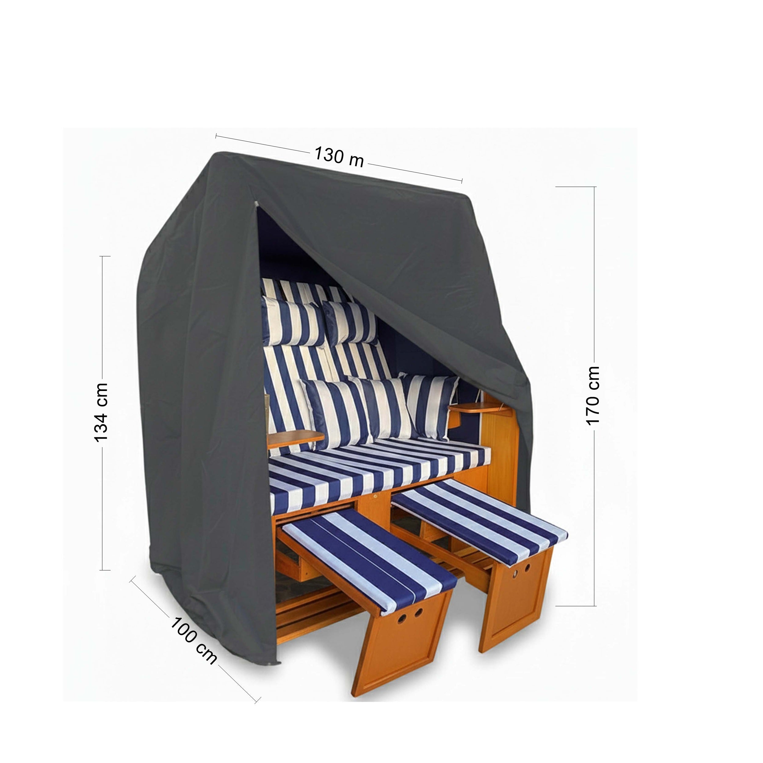 Strandkorb Schutzhüllen – wetterfeste Abdeckungen NaturLine – Strandkorbhülle & Abdeckung in 2 Größen