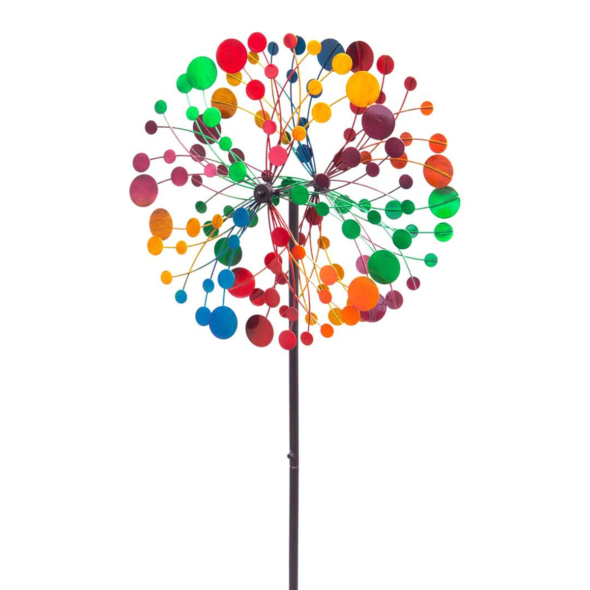 Kinetic Art Multi-colored Kaleidoscope Duett Metall Windrad Windspiel Doppel Windrad Gartendeko