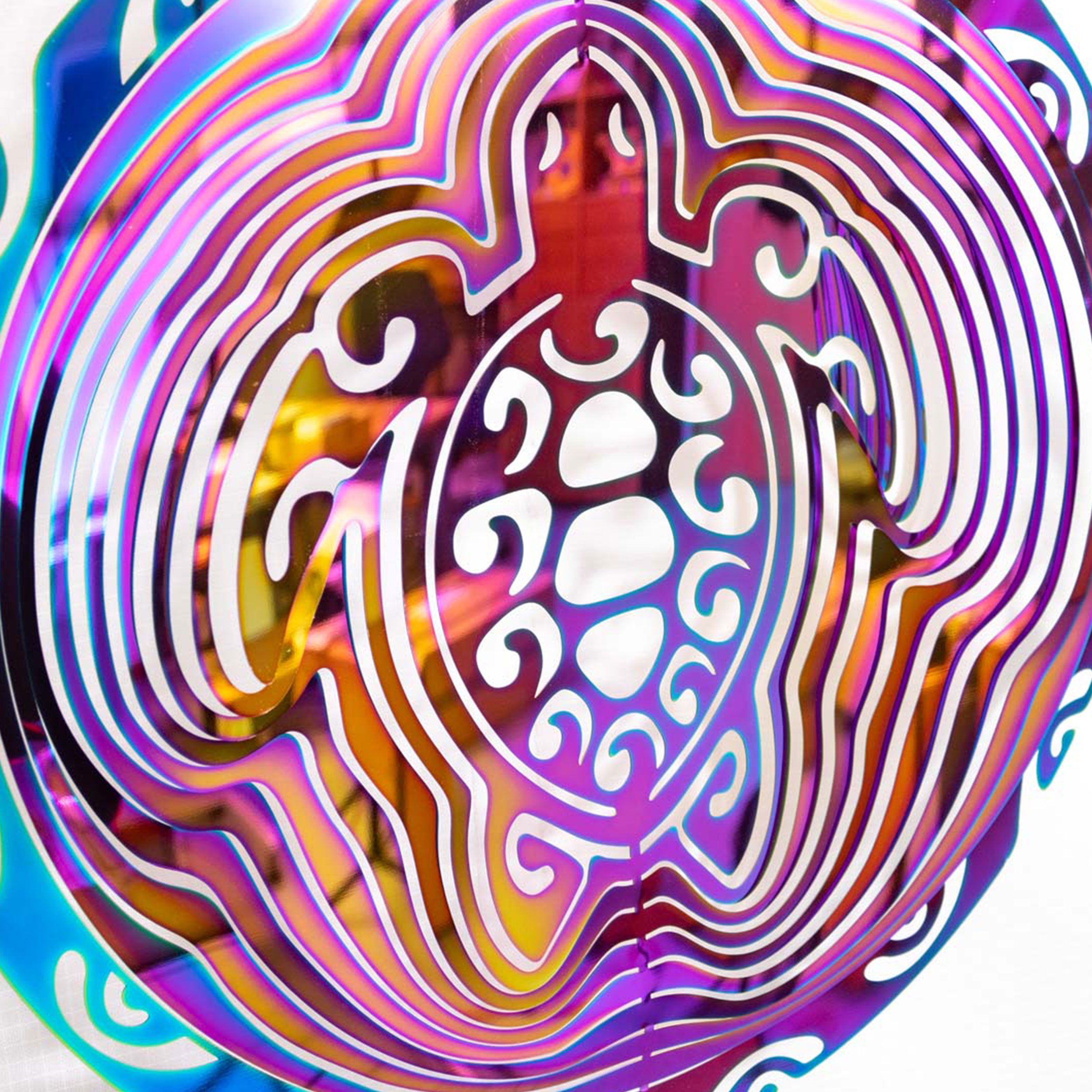 Kinetic Art 3D Vibrant Turtle Metall Windspiel hängend außergewöhnliche Windspiele Edelstahl