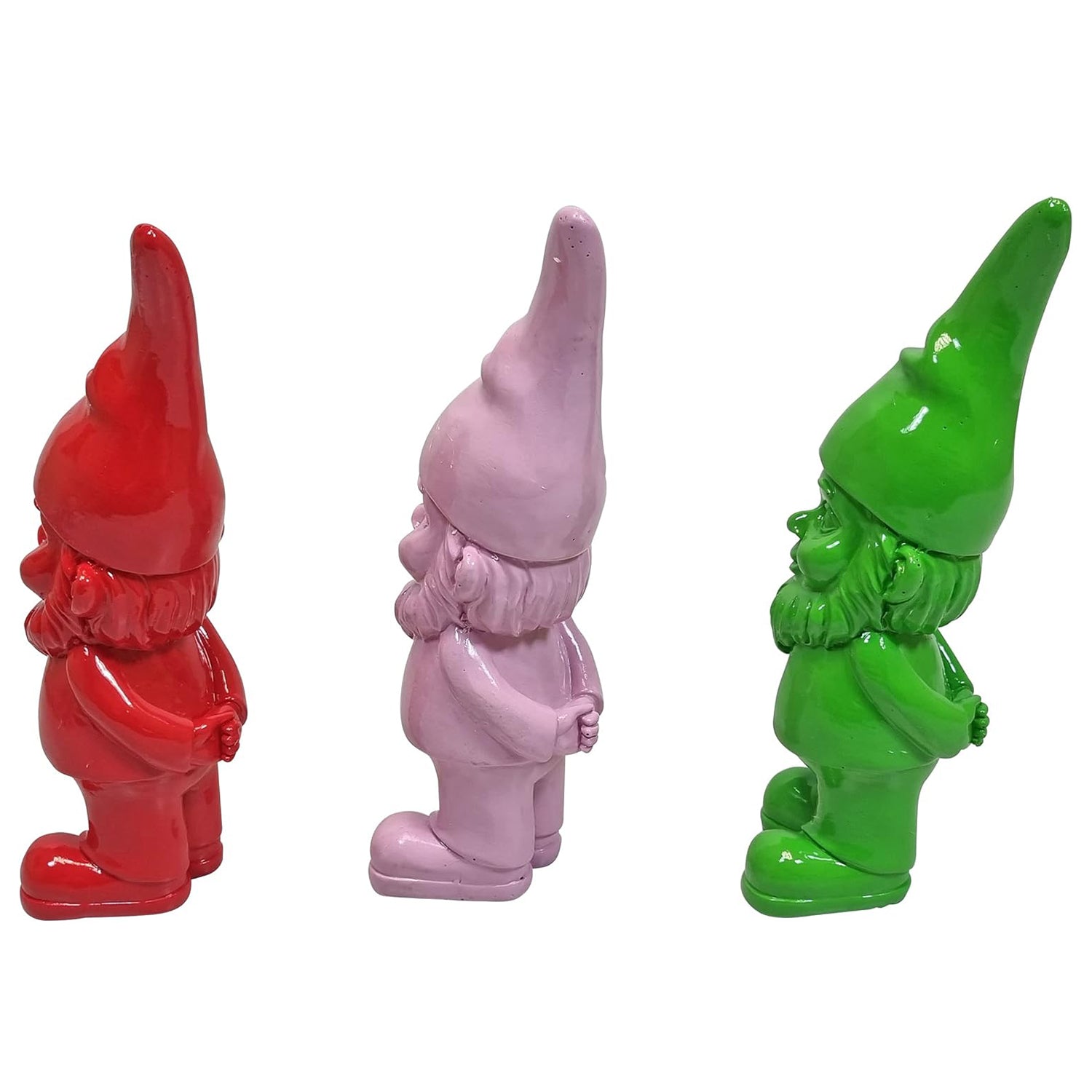 Gartenzwerg bunt Deko Gartenzwerge 3er Set Gartenfigur Zwerg bunte Gartenfiguren