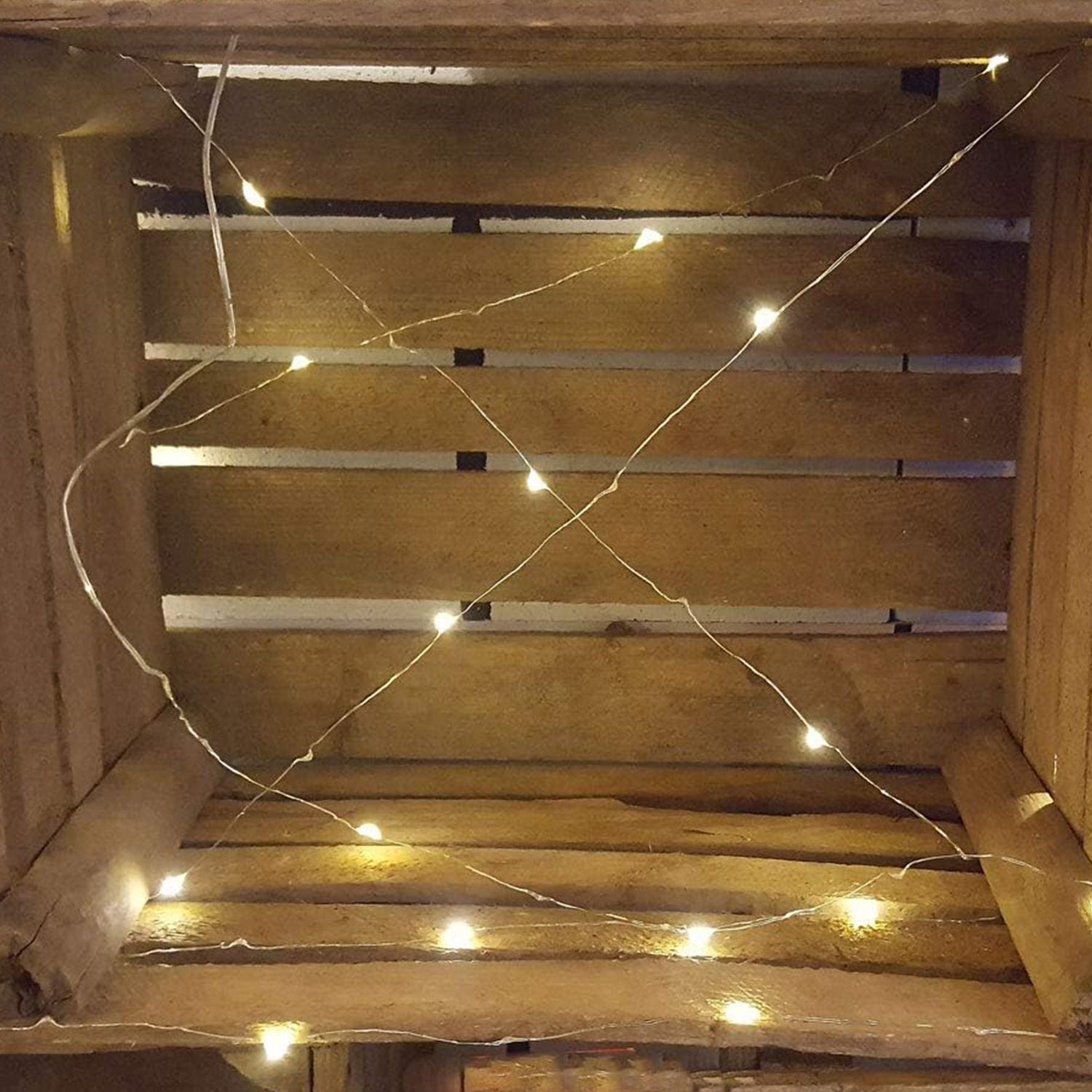 Lichterkette Mirco 20 LED's Flexibler Kupferdraht 10er Set mit Timerfunktion