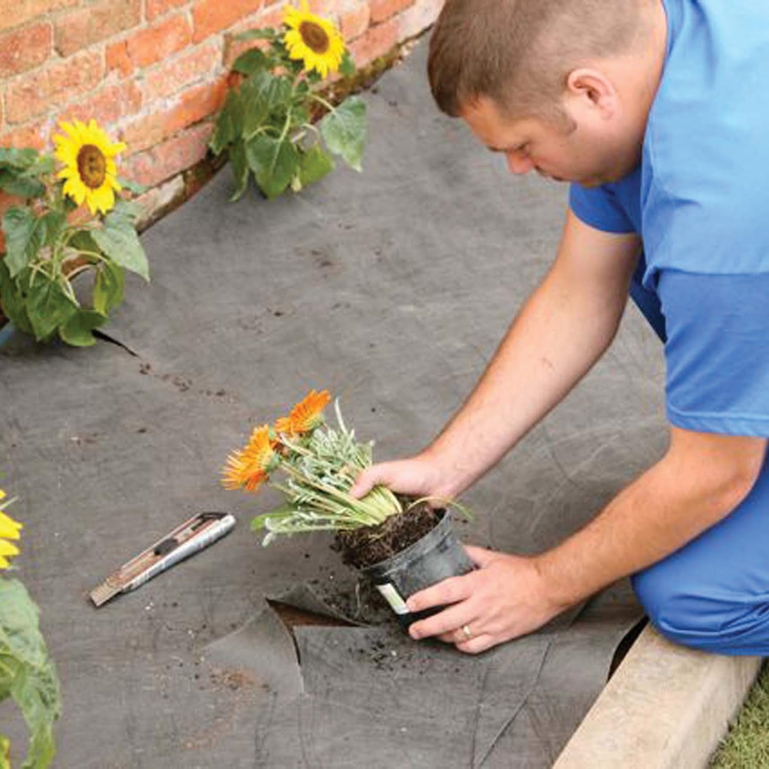 Unkrautvlies Gartenvlies Pflanzvlies 2x3m Unkrautmatte wasserdurchlässig reißfest