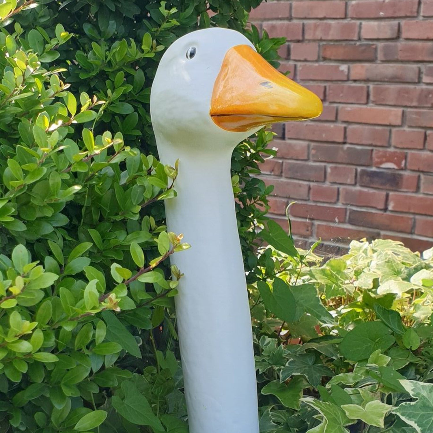 Gans Dekofigur 35 cm Gänsehals Gartenstecker Gänse Deko Gartenfigur lustige Gartendeko