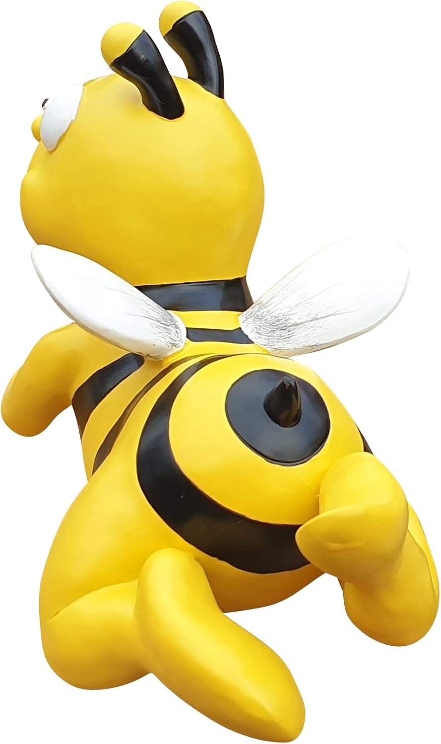 Deko Biene Figur fliegend 33 cm – Wetterfeste Bienen Gartenfigur aus Polyresin für Haus und Garten