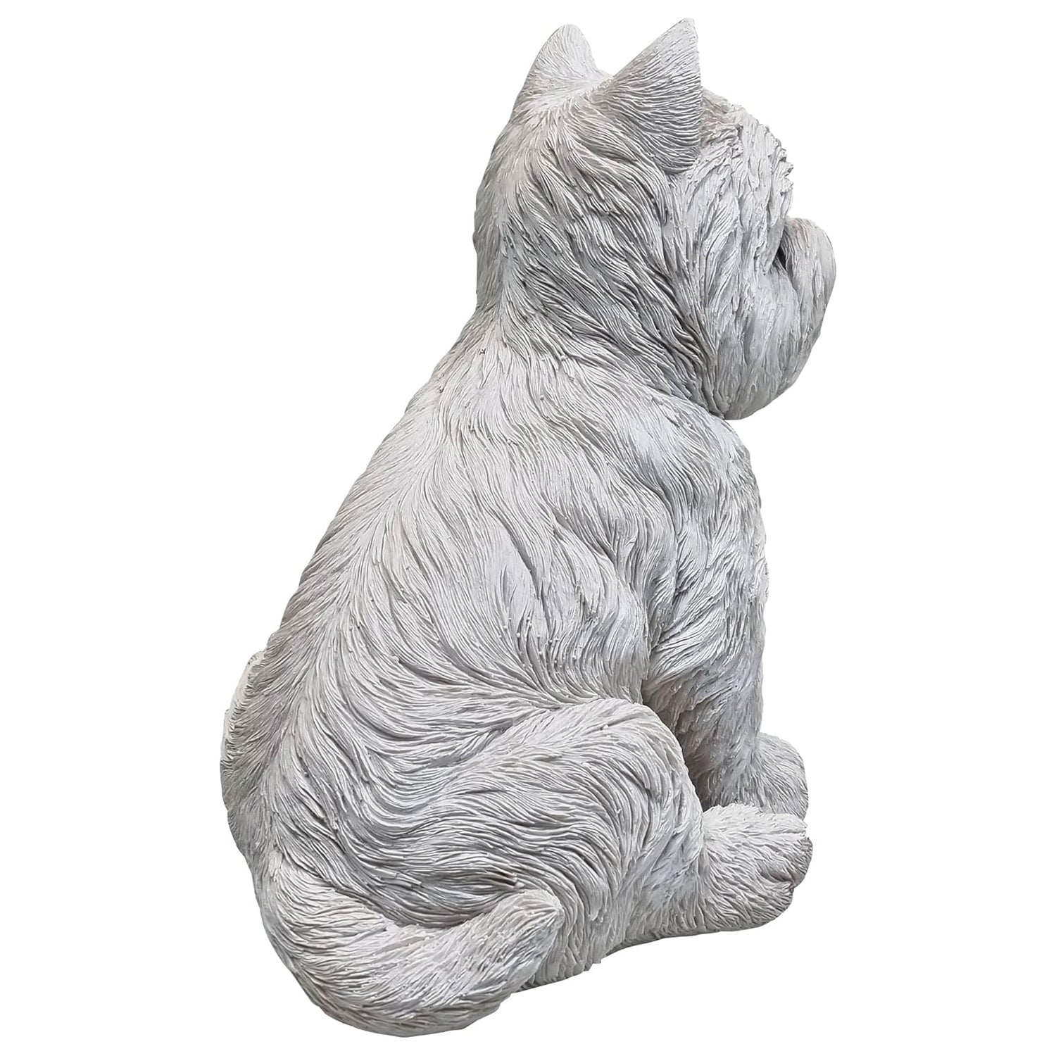 Dekofigur West Highland Terrier weiß sitzend Gartenfigur Tierfigur
