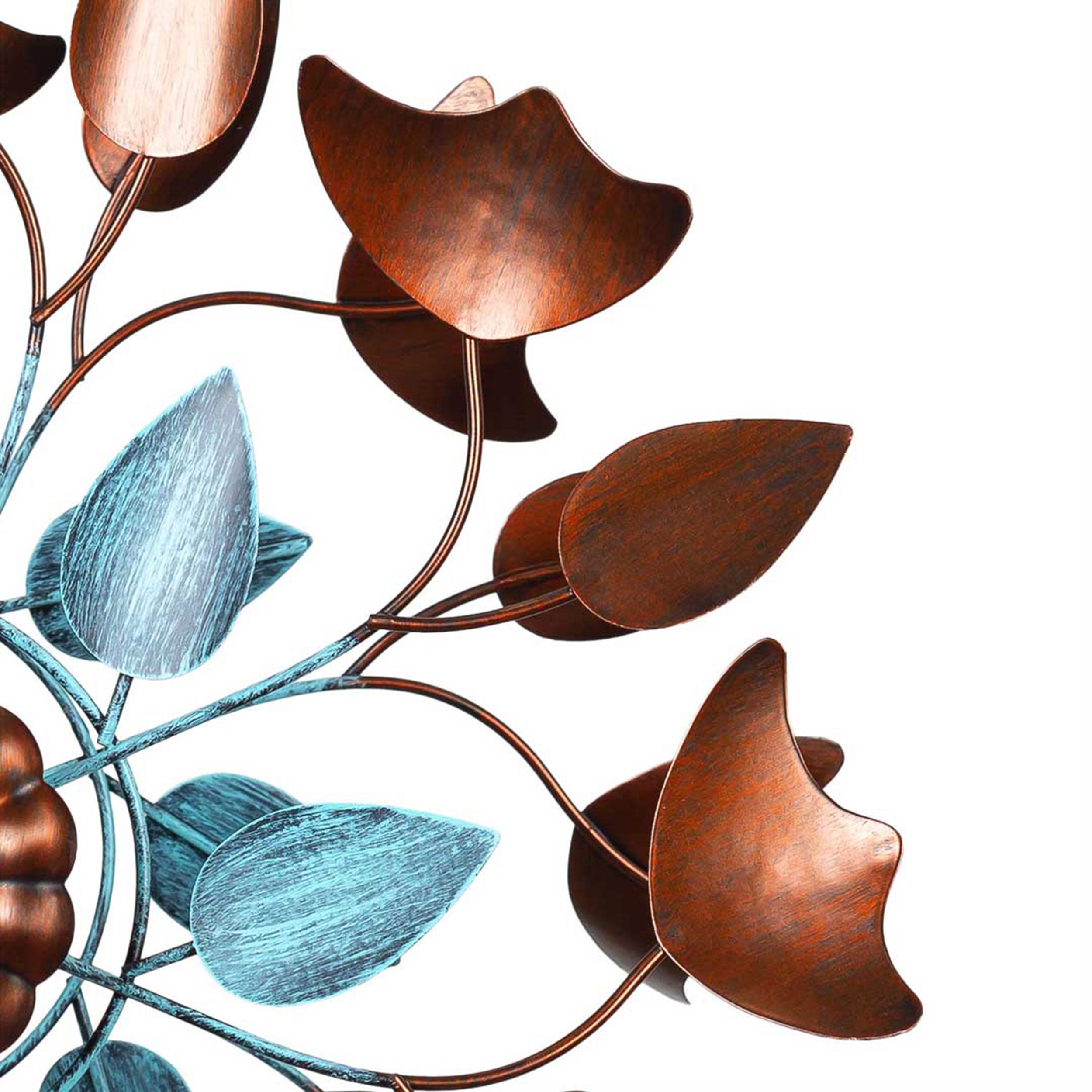 Kinetic Art Copper Leaf Duett Metall Windrad Windspiel Metall Garten Windrad stehend