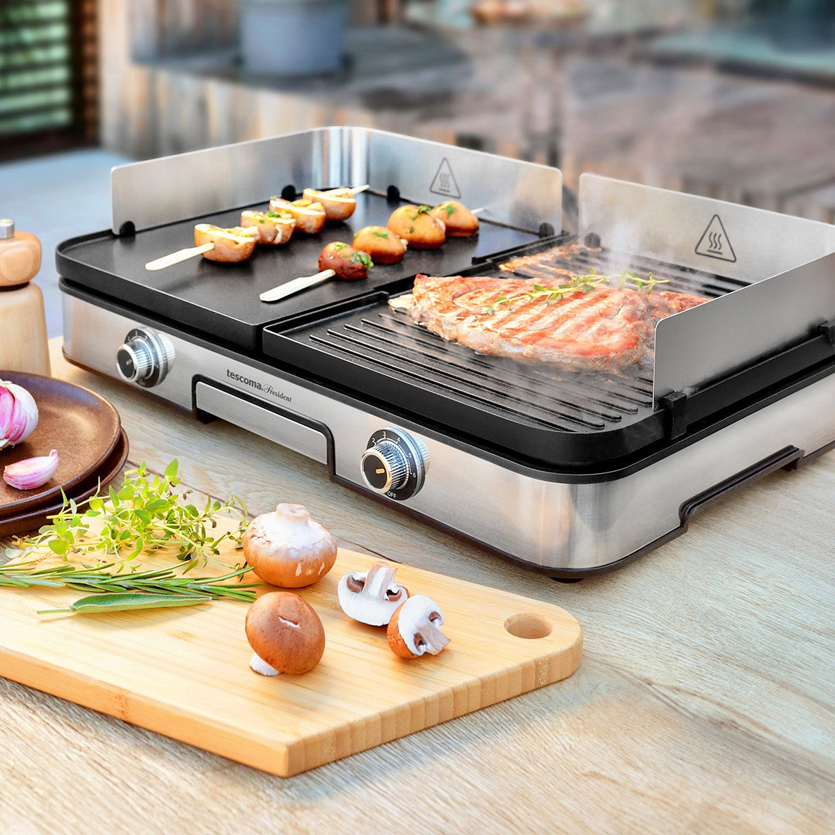 Elektrischer Barbecue-Grill PRESIDENT von Tescoma – BBQ Tischgrill für Zuhause