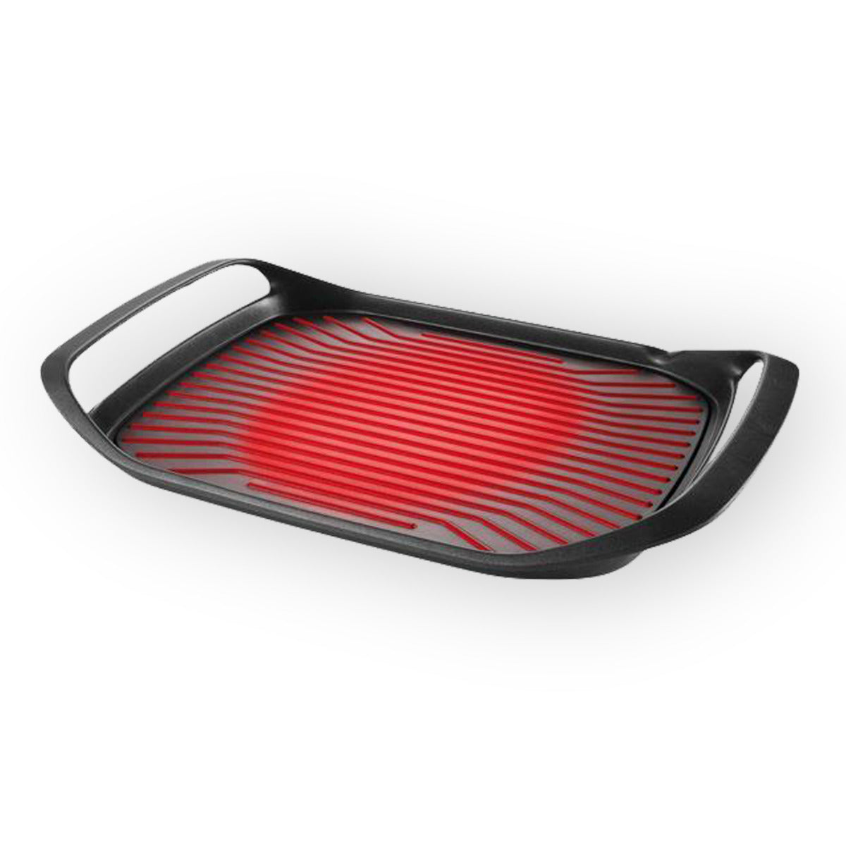 Gerippte Grillplatte SmartClick 42 cm von Tescoma – Induktions-Grillpfanne antihaftbeschichtet