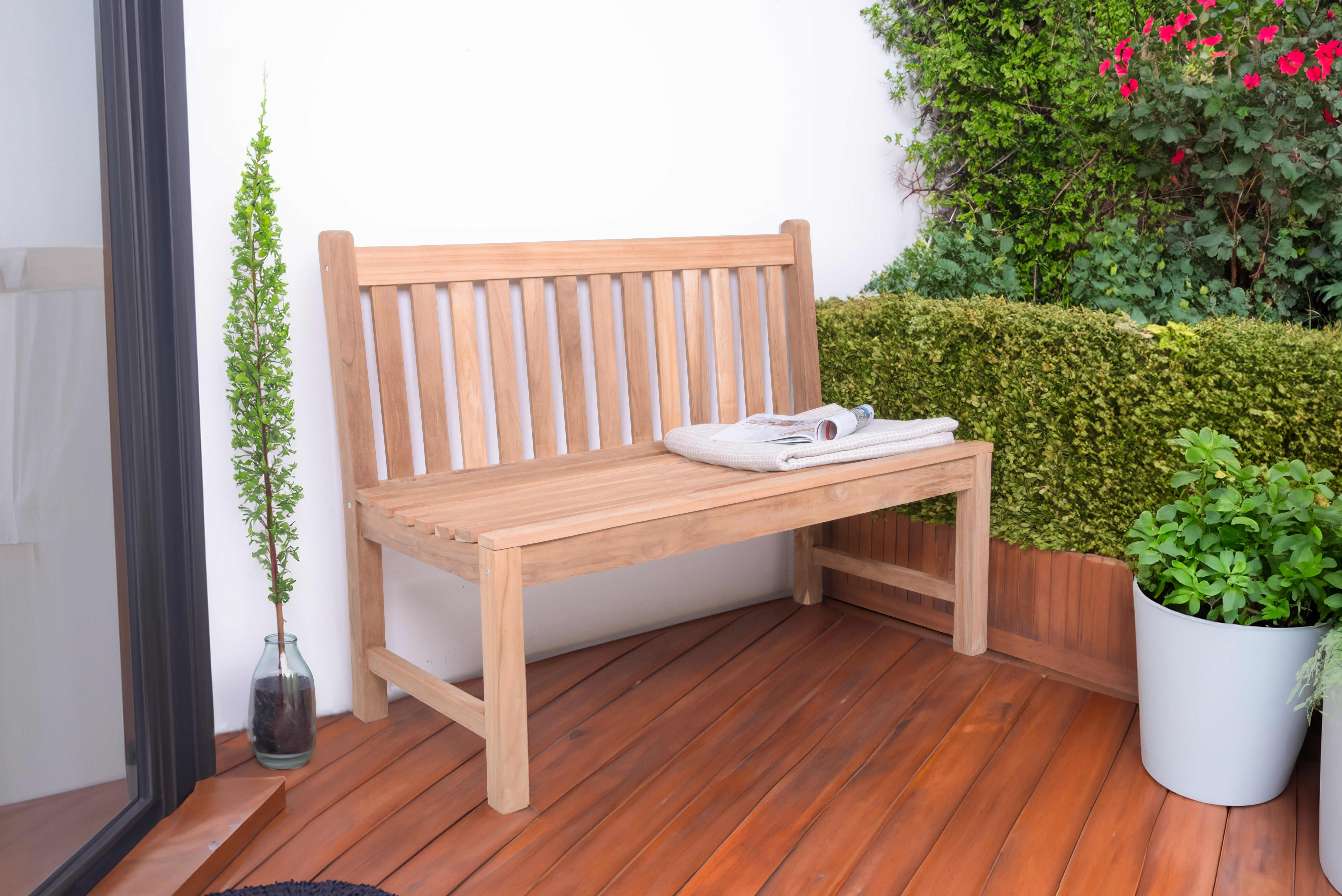 Gartenbank Sitzbank SOLO Holzbank robust pflegeleicht Outdoor von Garden Pleasure