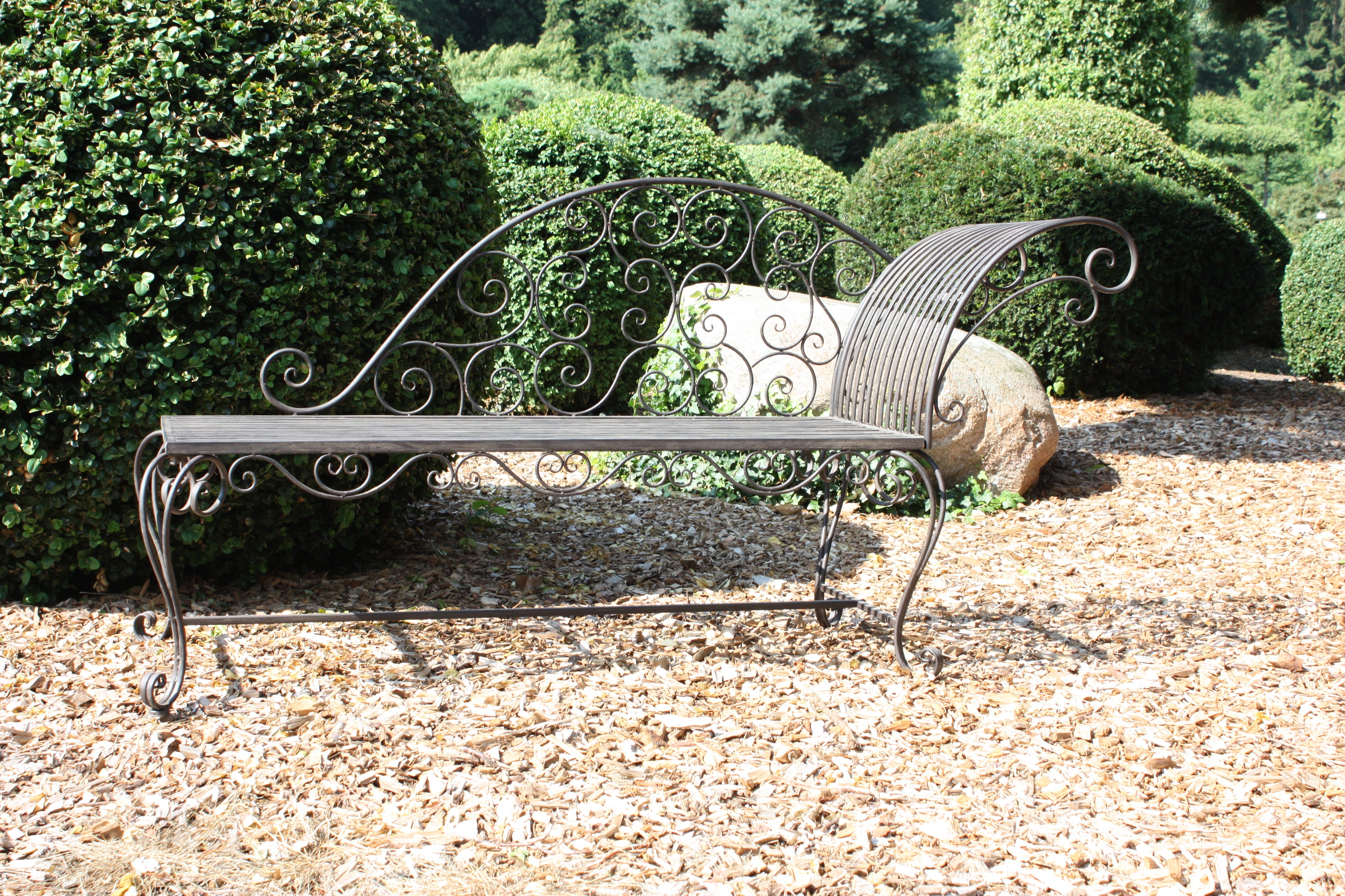 Gartenbank Liegebank LAMINGTON Sitzbank Rostoptik von Garden Pleasure