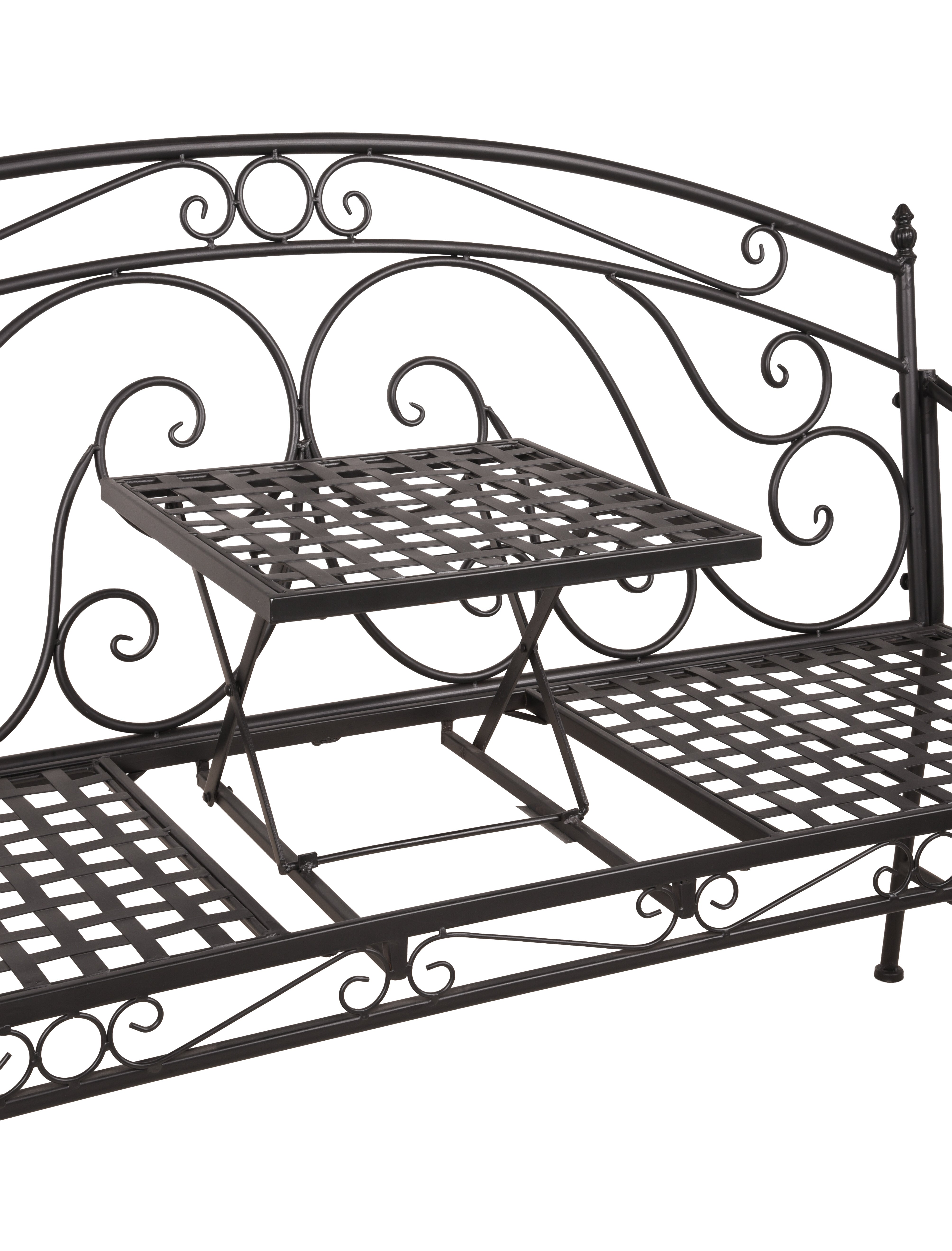 Bank Sitzbank SAKET Gartenbank Klapptisch von Garden Pleasure