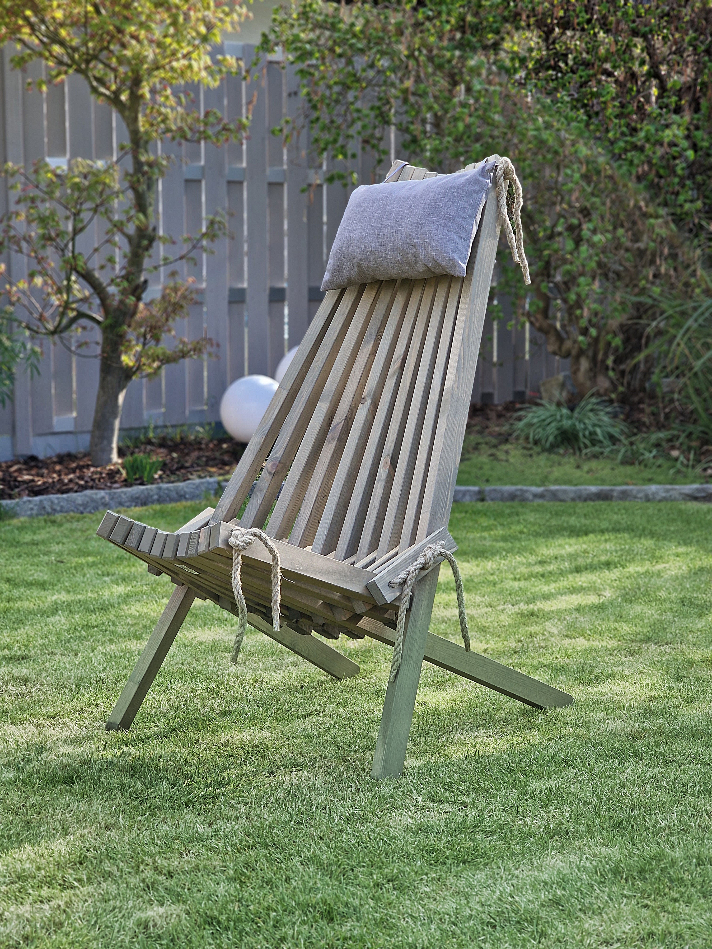 Gartenstuhl Relaxsessel FALUN Holz-Liegestuhl ergonomisch Kiefer von Garden Pleasure