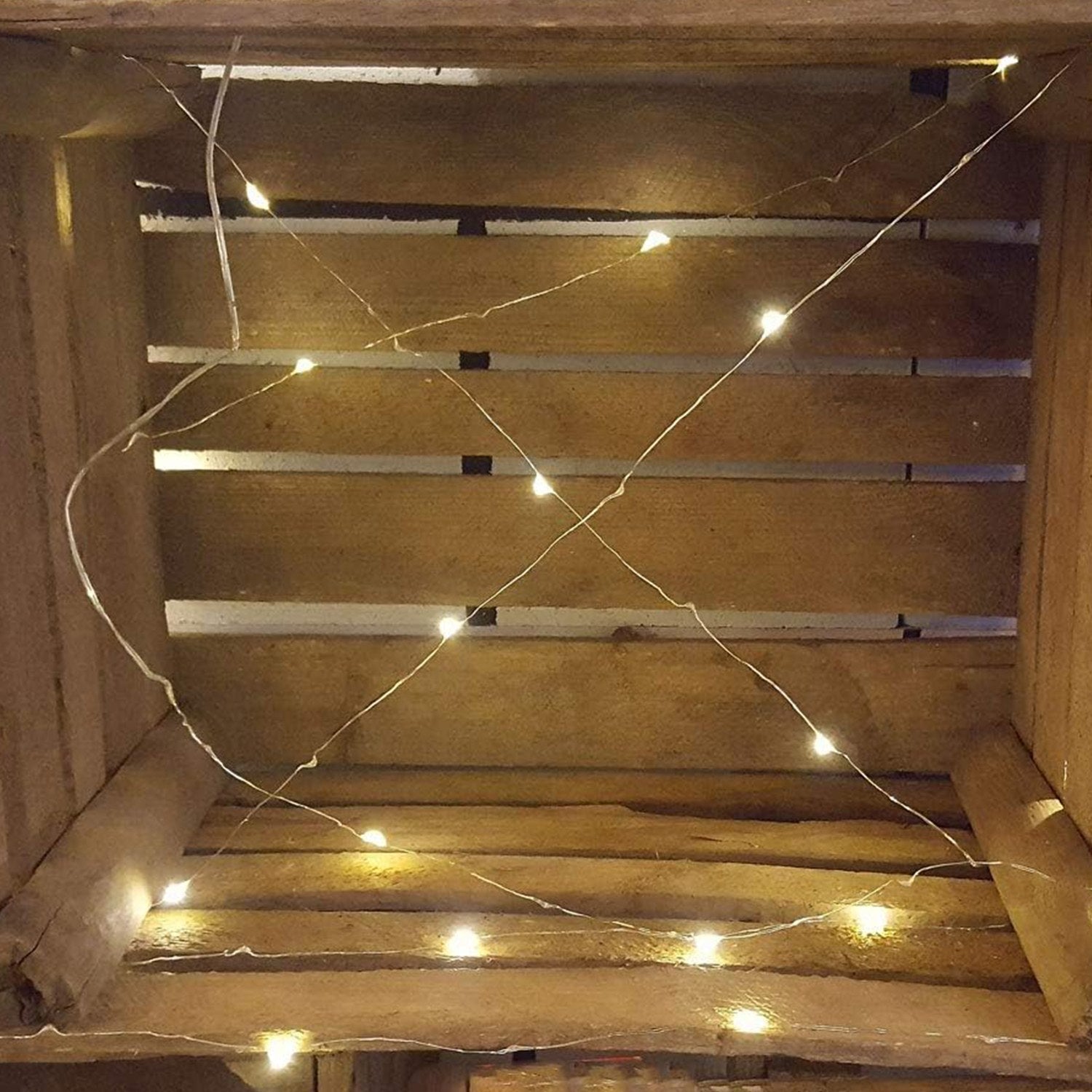 Micro LED Draht Lichterkette mit 20 LEDs und Batteriebetrieb Indoor 10 Stück