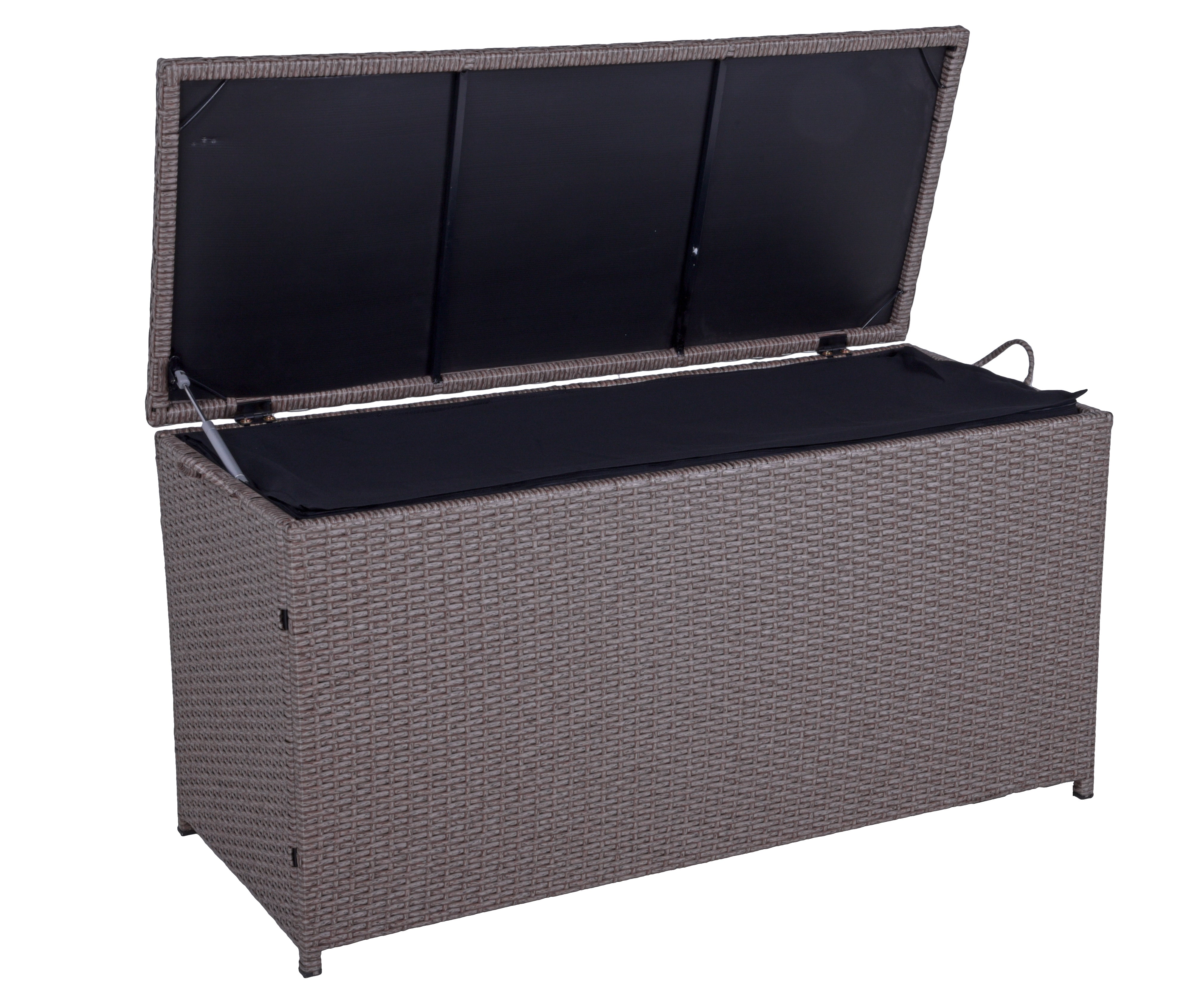 Gartentruhe Kissenbox PATRAS Auflagenbox Polyrattan braun von Garden Pleasure