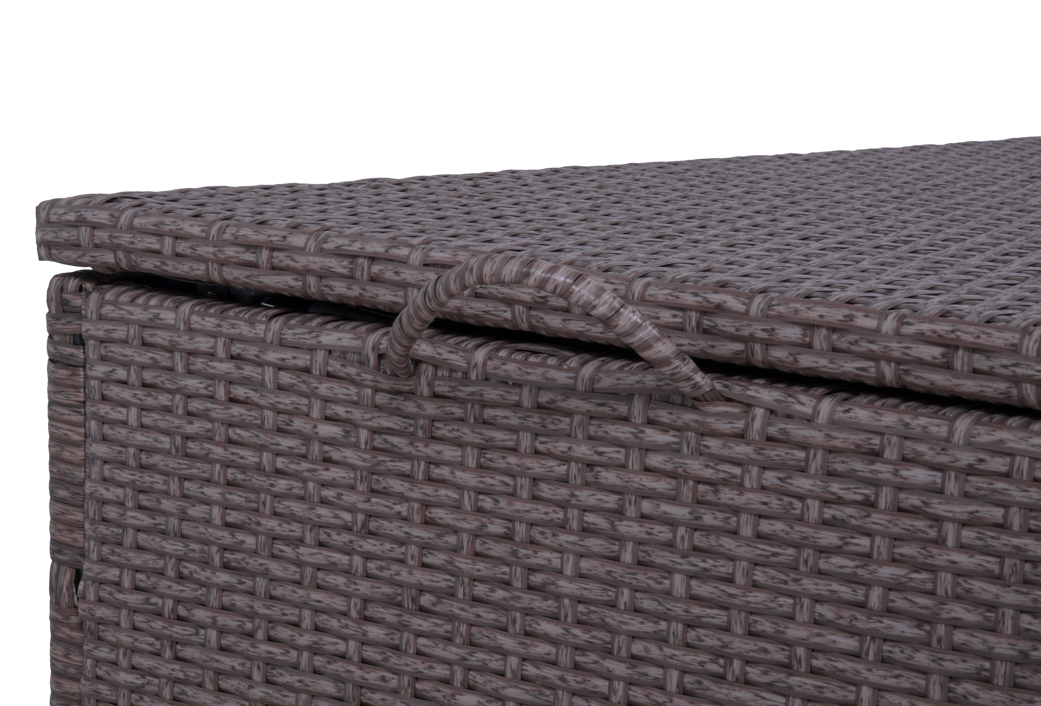 Gartentruhe Kissenbox PATRAS Auflagenbox Polyrattan braun von Garden Pleasure