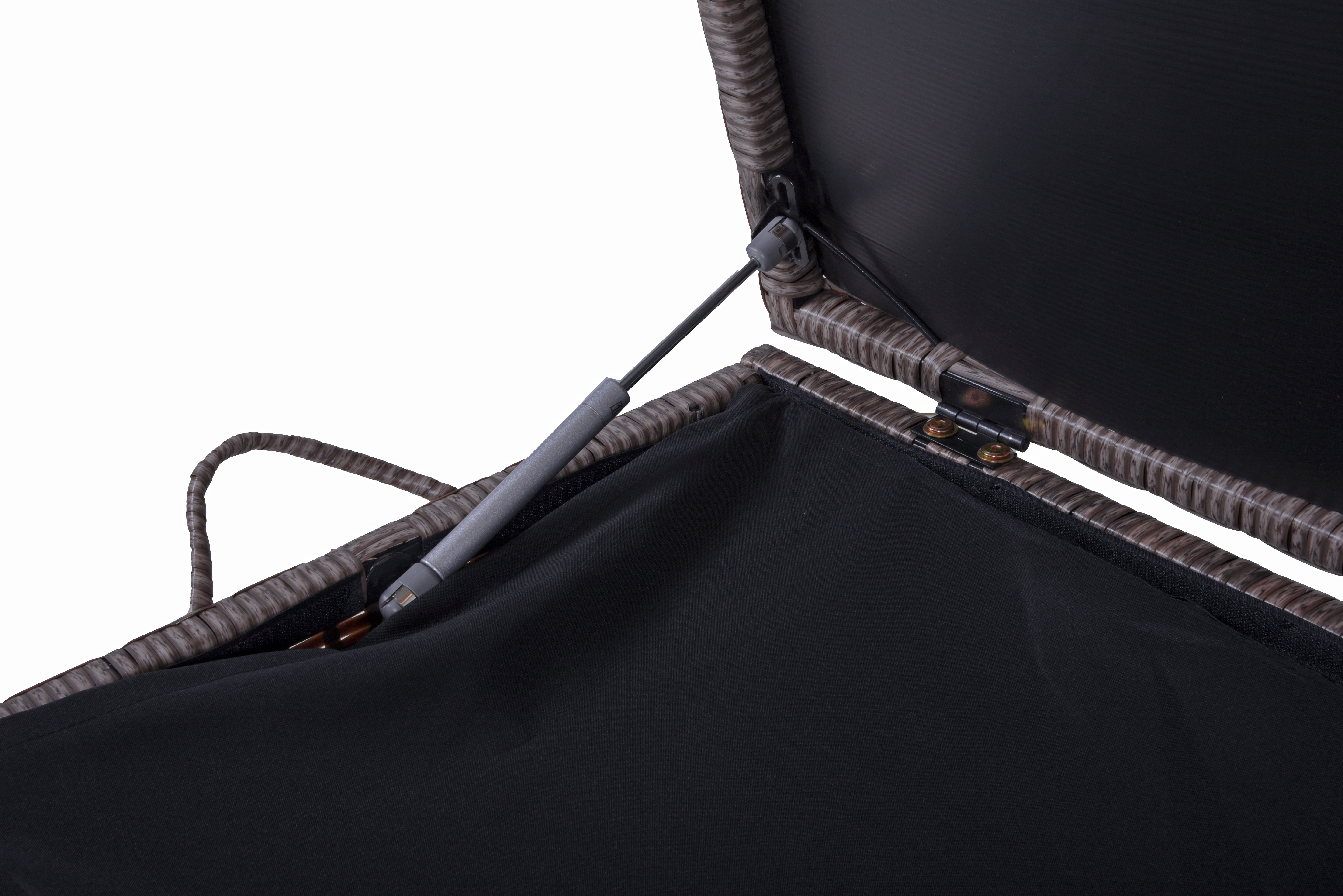 Gartentruhe Kissenbox PATRAS Auflagenbox Polyrattan braun von Garden Pleasure