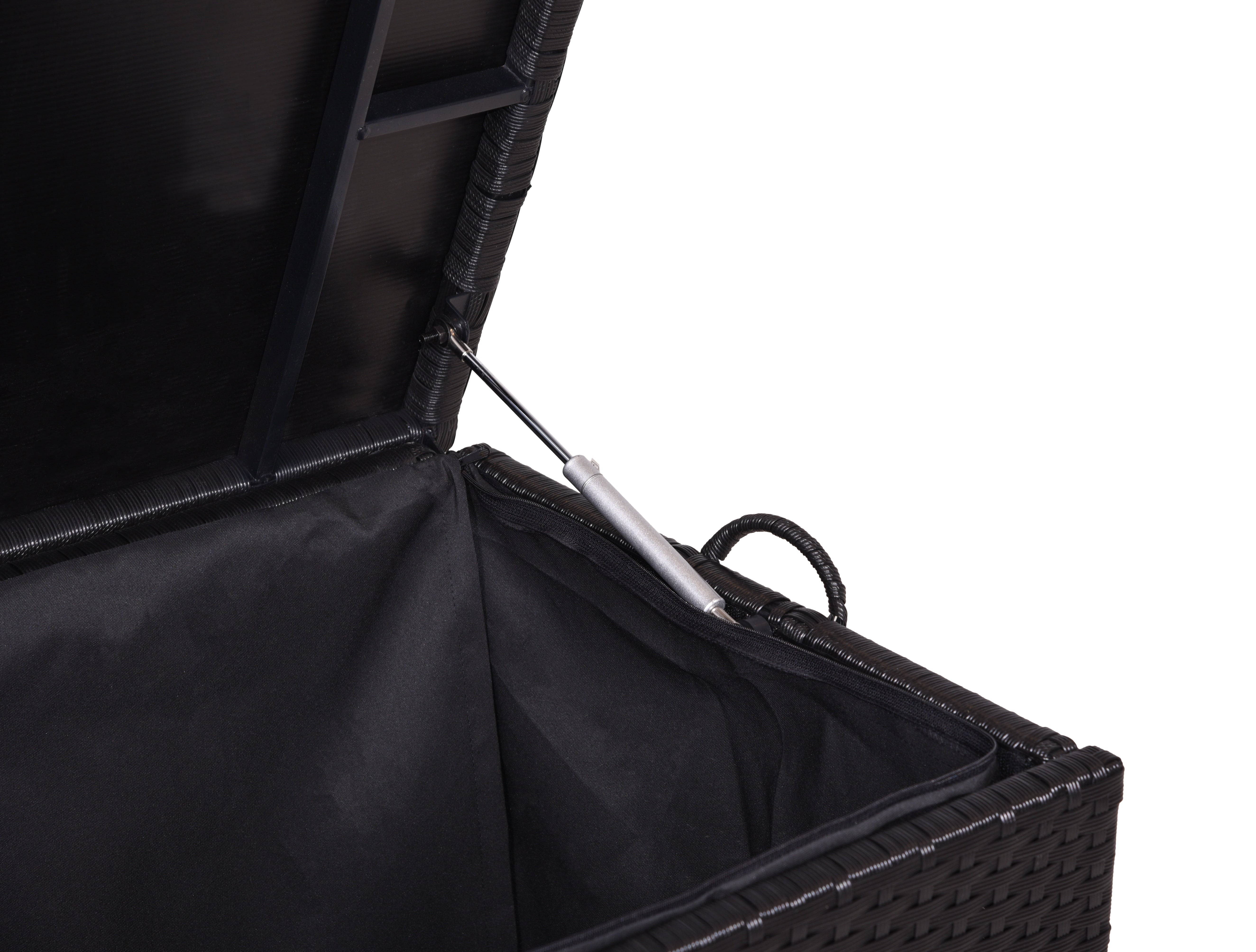 Auflagenbox Kissenbox PATRAS Gartentruhe Polyrattan Schwarz von Garden Pleasure