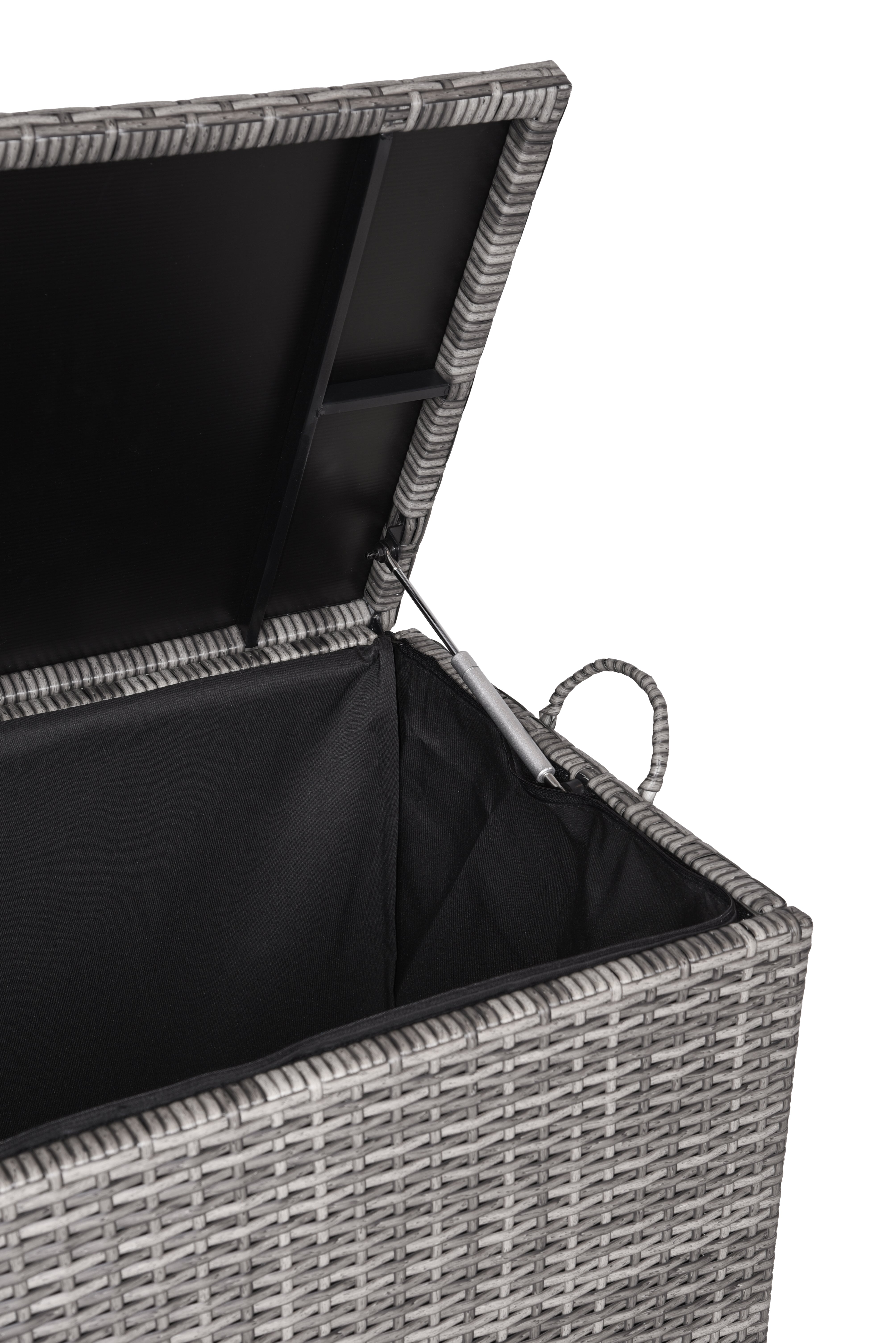 Auflagenbox Kissenbox PATRAS Gartentruhe Polyrattan Grau von Garden Pleasure