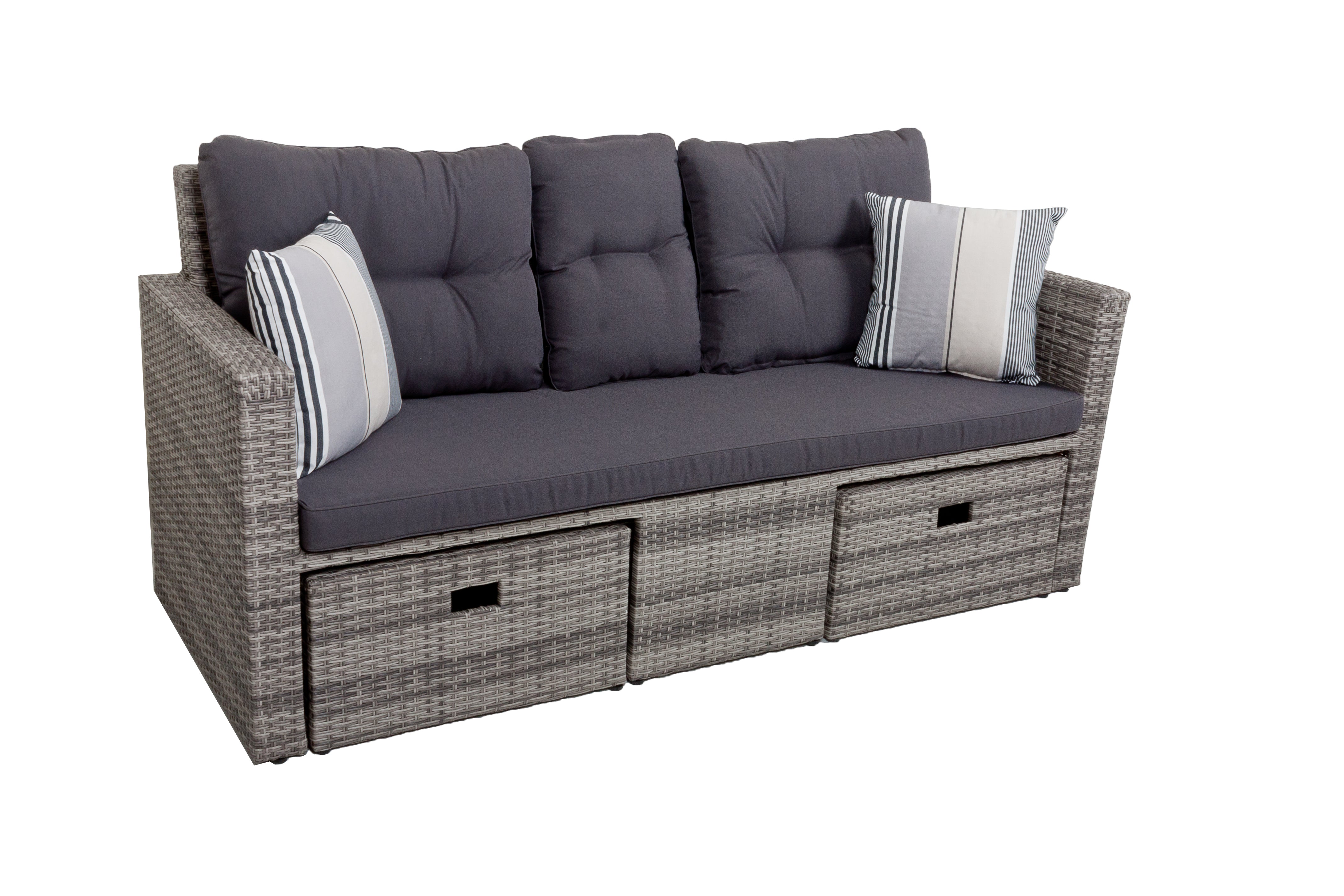 Loungesofa Loungeset VALLETTA Gartenlounge Outdoor-Set robust pflegeleic Outdoor von Garden Pleasure