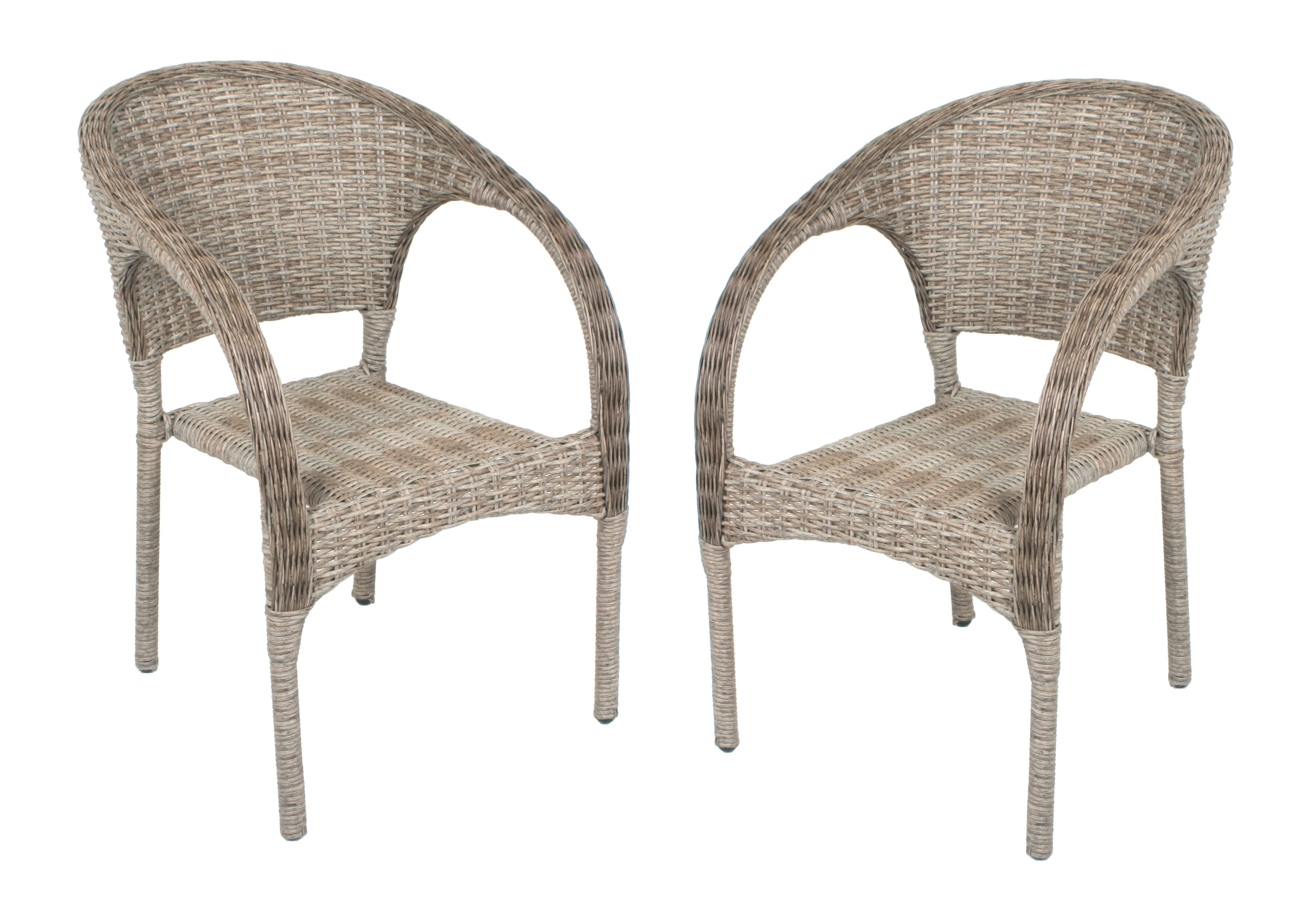 Gartenstuhl Stapelstuhl BASTIA 2er Set Polyrattan Ingwerbraun von Garden Pleasure