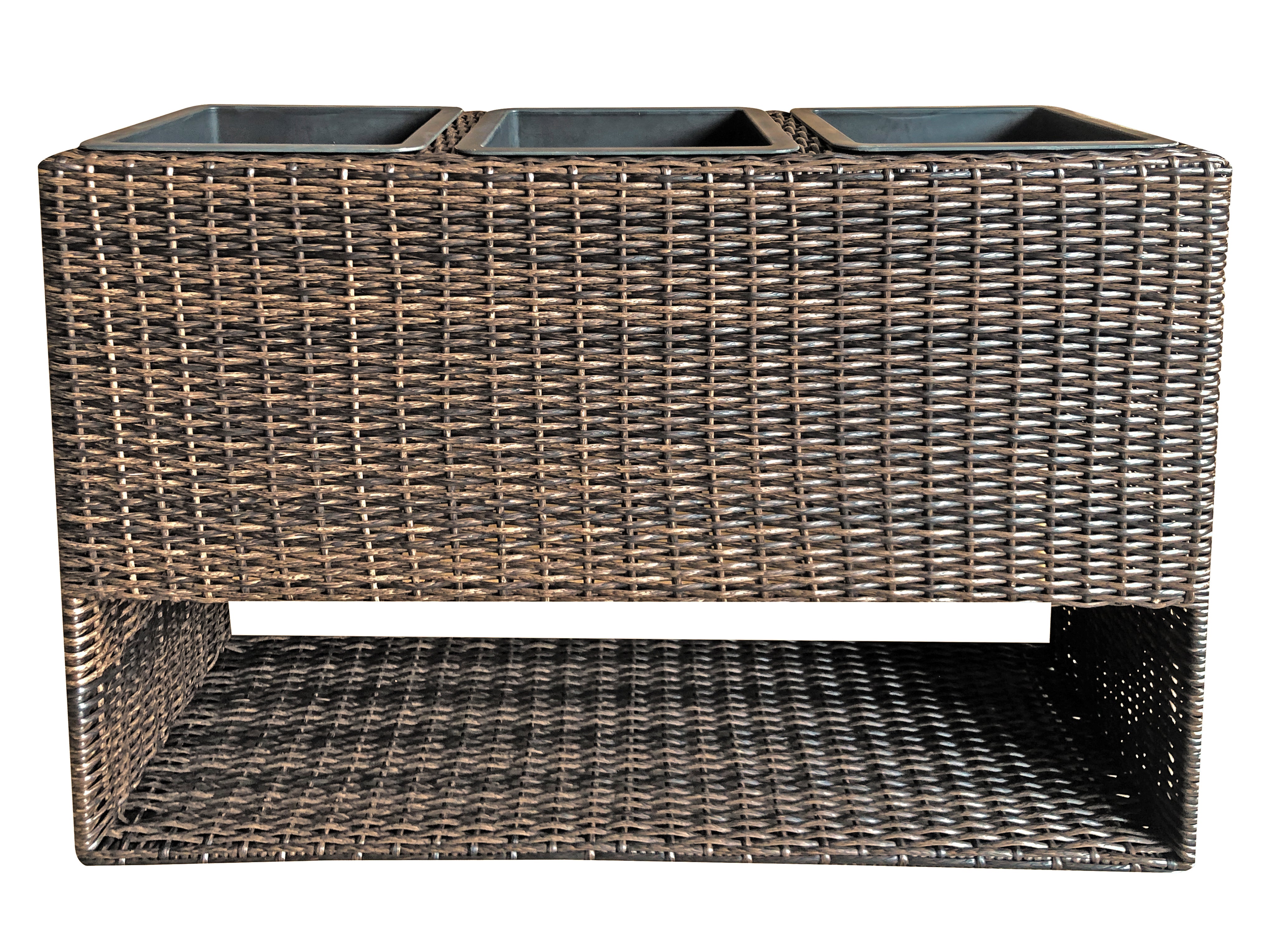 Pflanzkasten Blumenkasten MELISSA Hochbeet Polyrattan Raumteiler von G