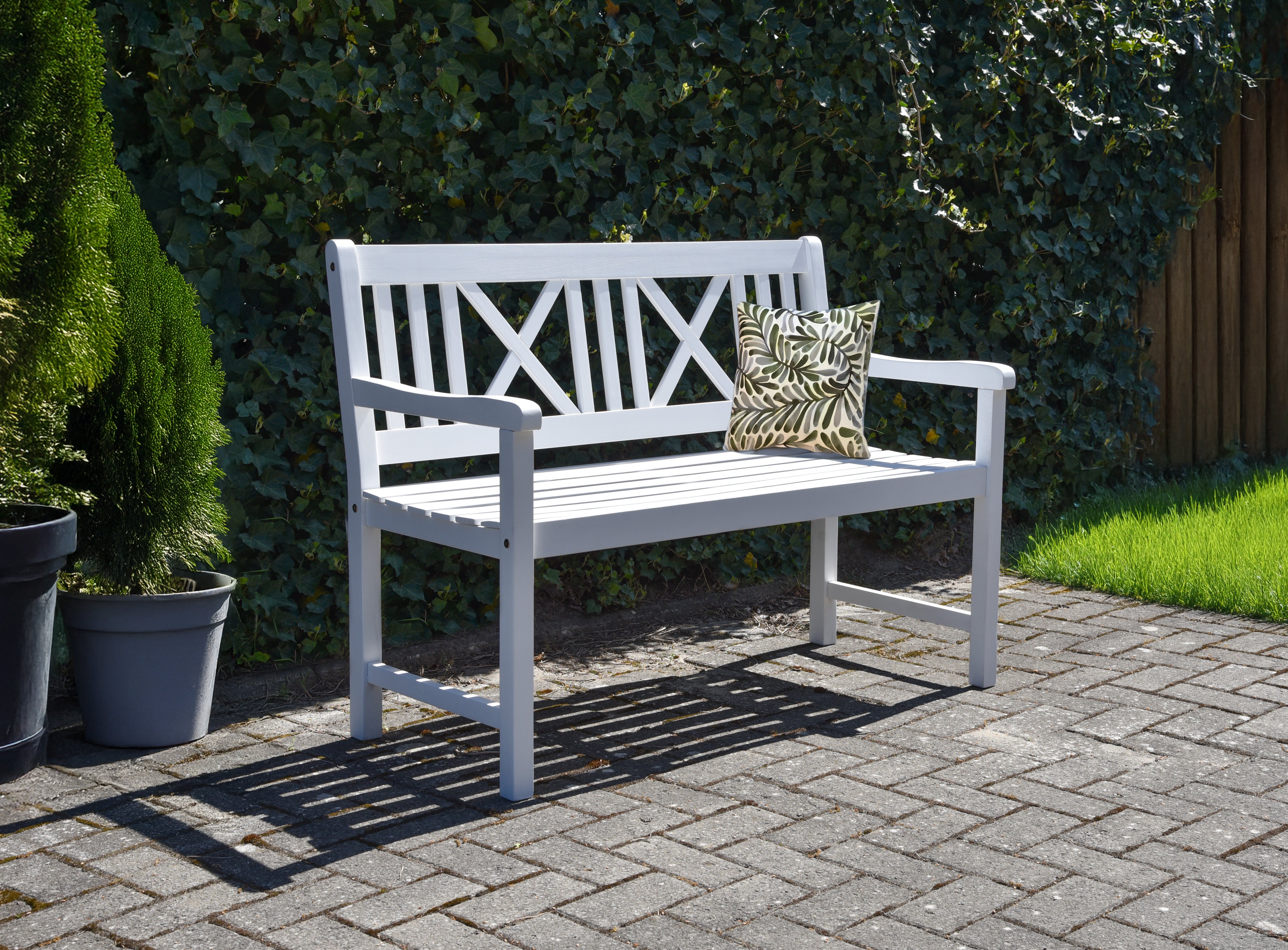 Gartenbank Sitzbank MALMÖ Holzbank robust pflegeleicht Outdoor von Garden Pleasure