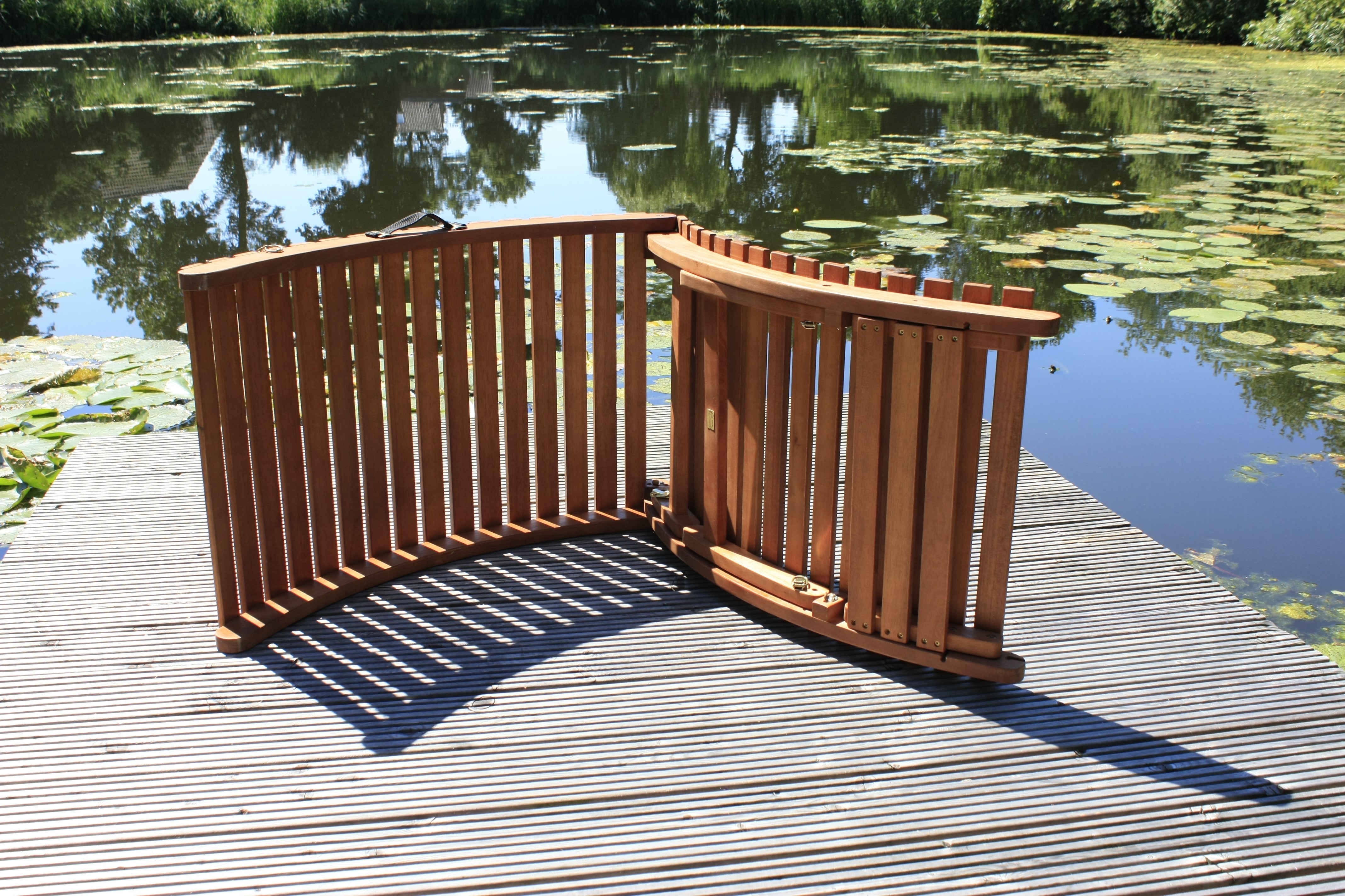 Faltliege Gartenliege NASSAU Sonnenliege Eukalyptusholz von Garden Pleasure
