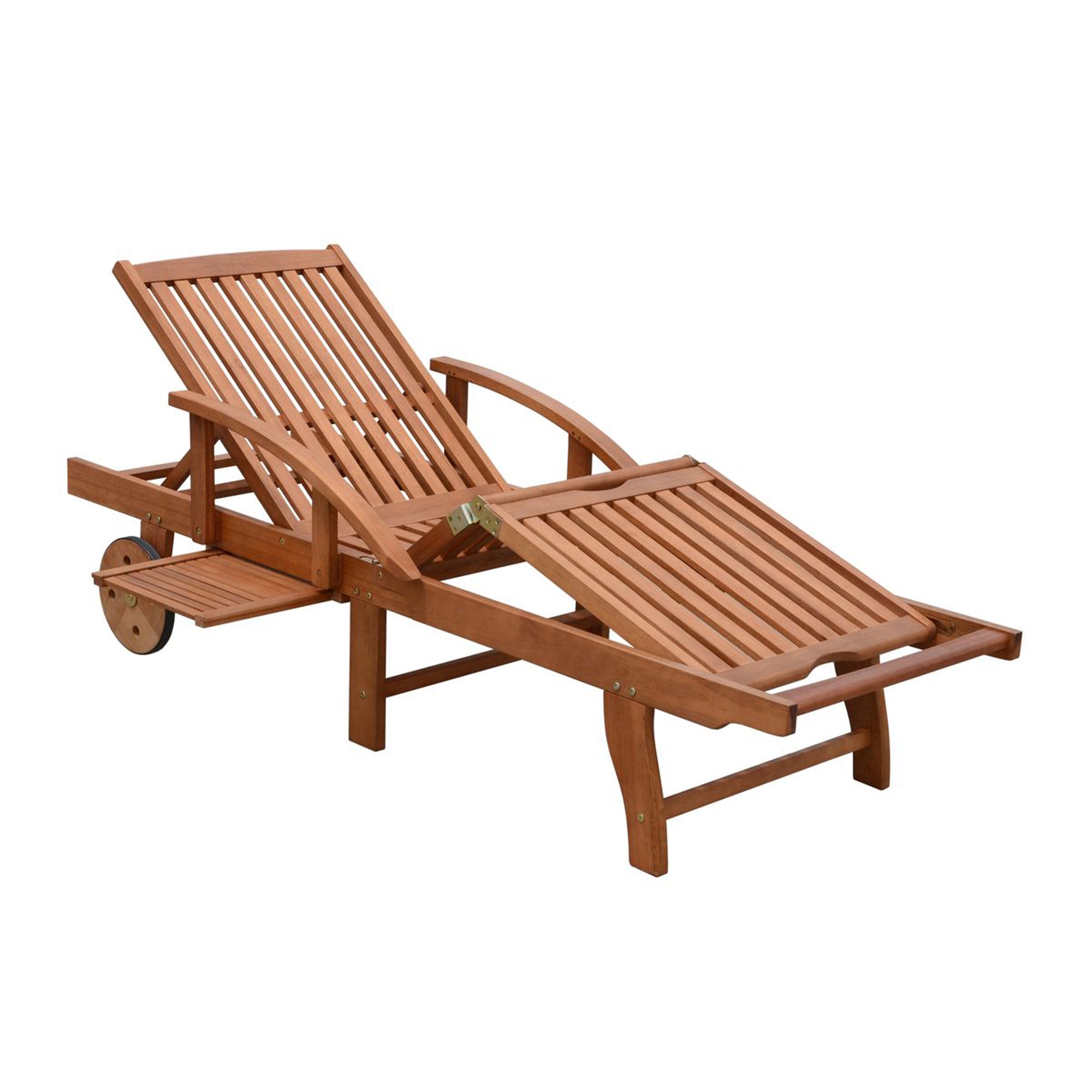 Sonnenliege Gartenliege BEVERLY HILLS Relaxliege Eukalyptusholz von Garden Pleasure