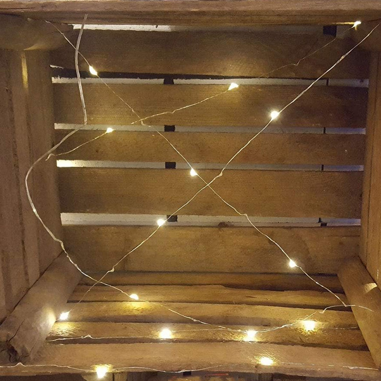 Micro LED Draht Lichterkette mit 10 LEDs Indoor inklusive Batterien Dekoration