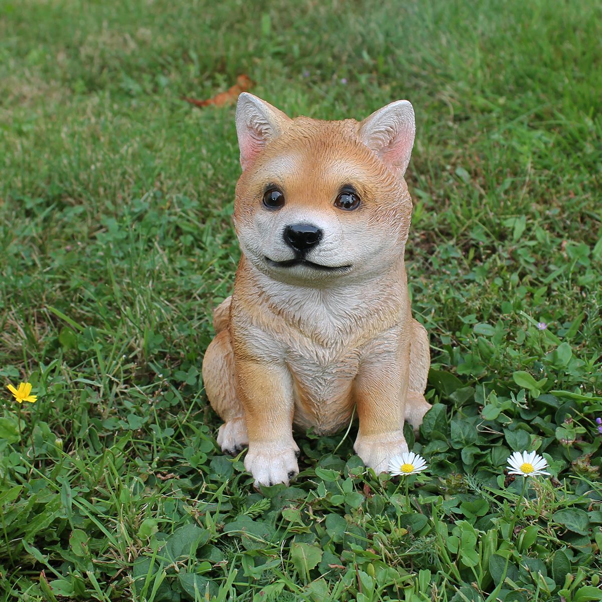 Hunde Figur Shiba Inu sitzend Tierfigur