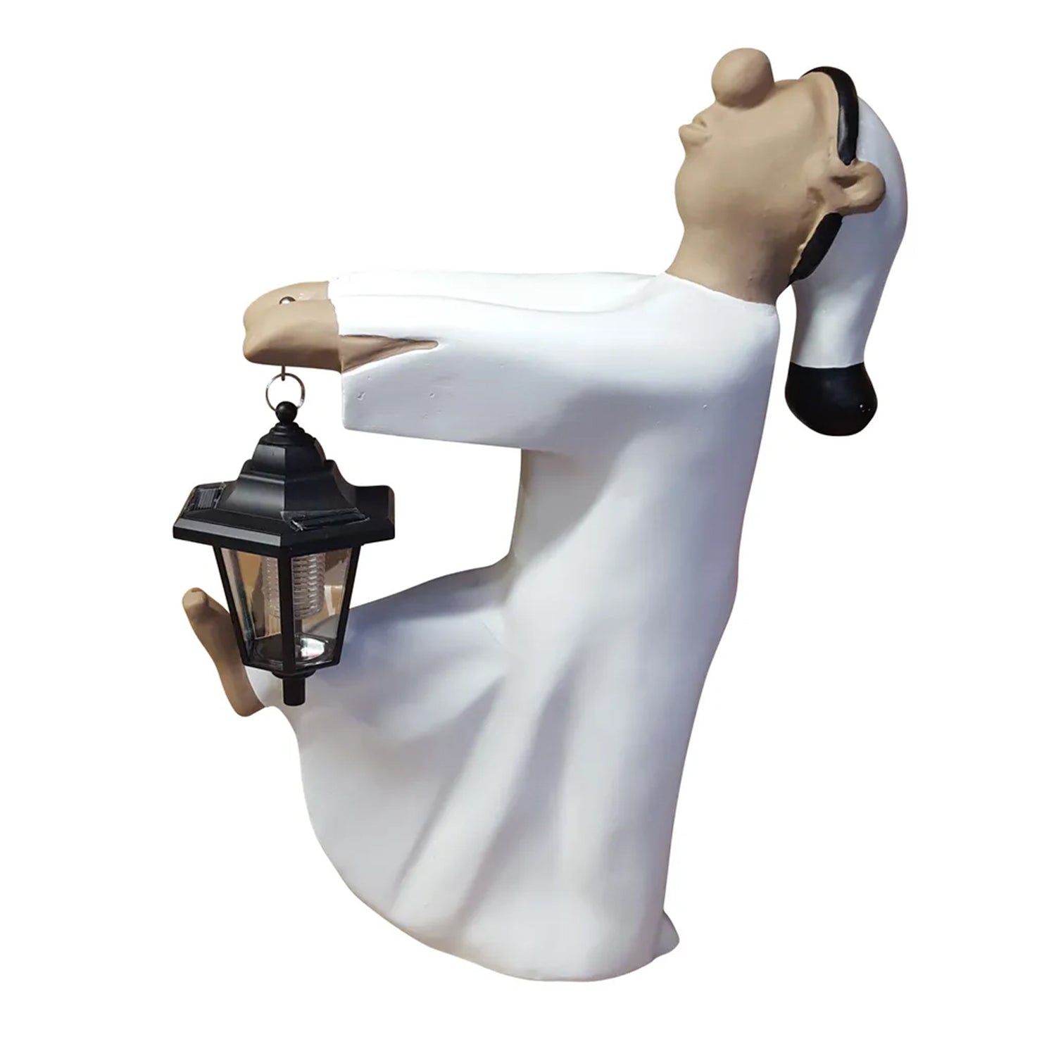 Schlafwandler Figur Fritz mit LED-Solarlaterne 52 cm Firstfigur Dachfiguren Dachschmuck Dachfigur