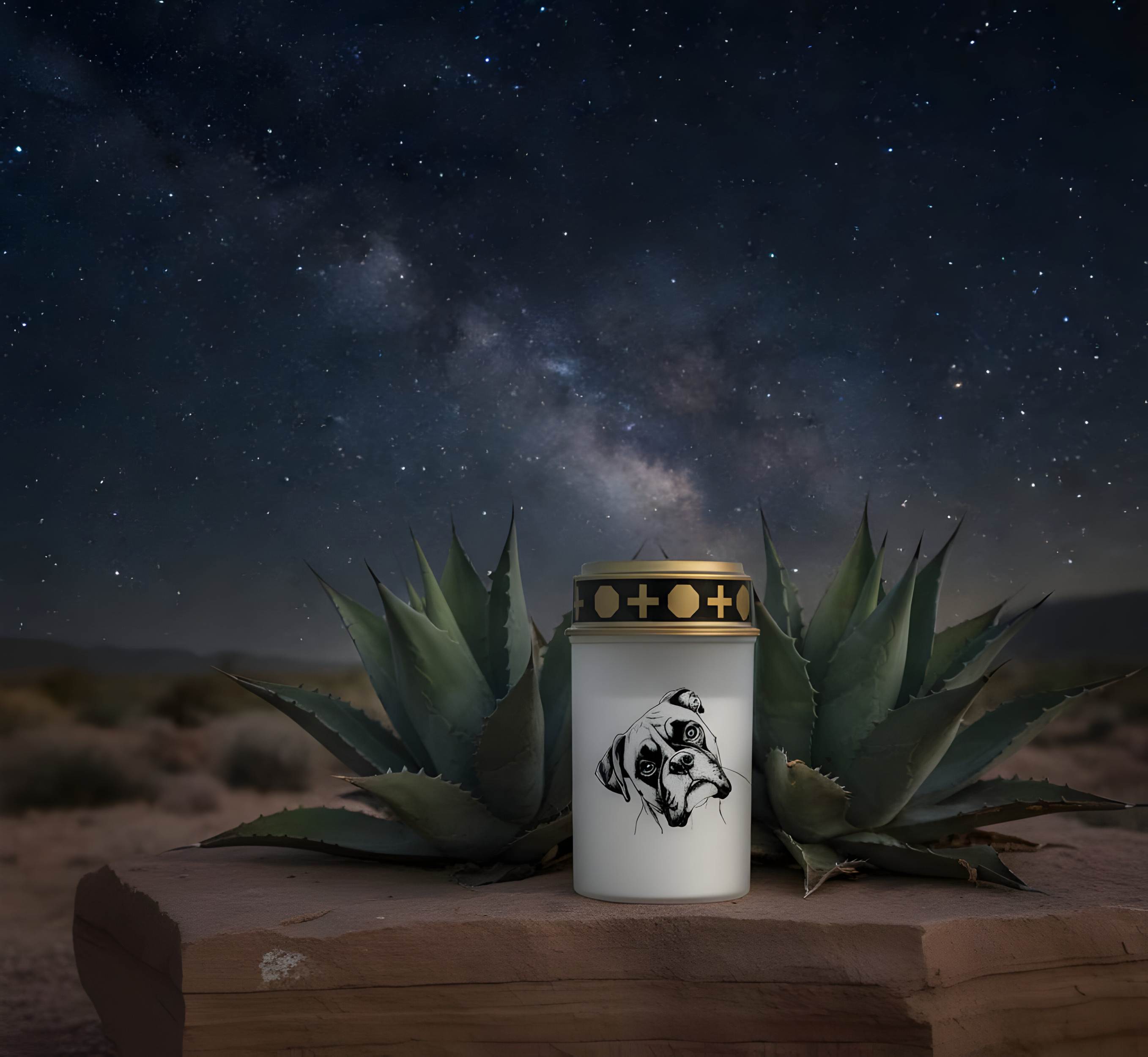 LED Grablicht Hund Grablicht LED mit 2 LR14 Batterien Grabschmuck Hund in Rot oder Weiß, verschiedene Motive zur Auswahl