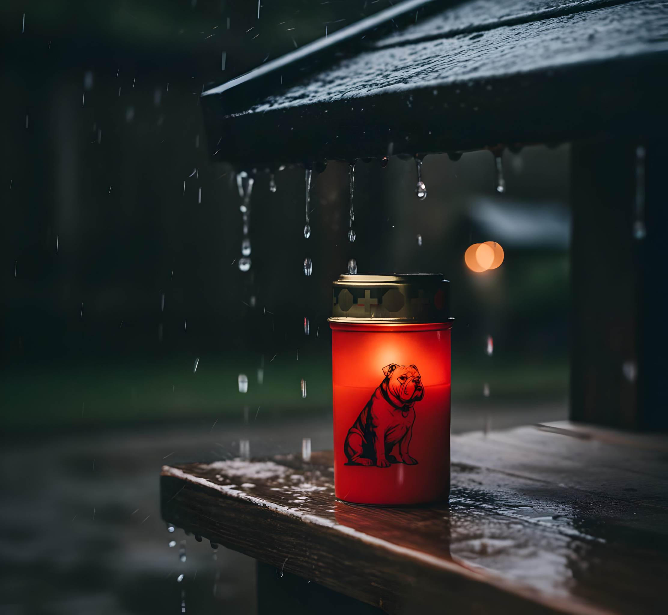 LED Grablicht Hund Grablicht LED mit 2 LR14 Batterien Grabschmuck Hund in Rot oder Weiß, verschiedene Motive zur Auswahl