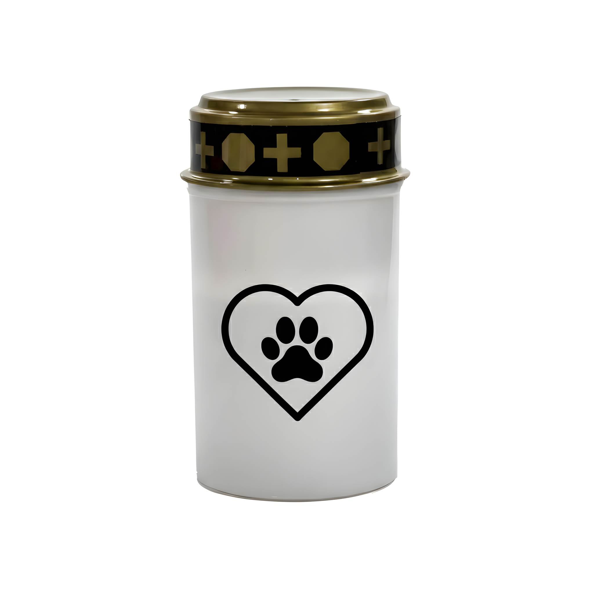 LED Grablicht Hund Grablicht LED mit 2 LR14 Batterien Grabschmuck Hund in Rot oder Weiß, verschiedene Motive zur Auswahl