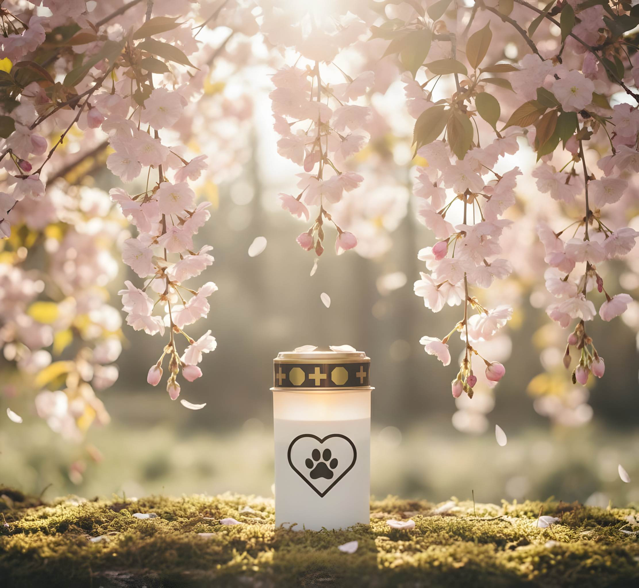 LED Grablicht Hund Grablicht LED mit 2 LR14 Batterien Grabschmuck Hund in Rot oder Weiß, verschiedene Motive zur Auswahl