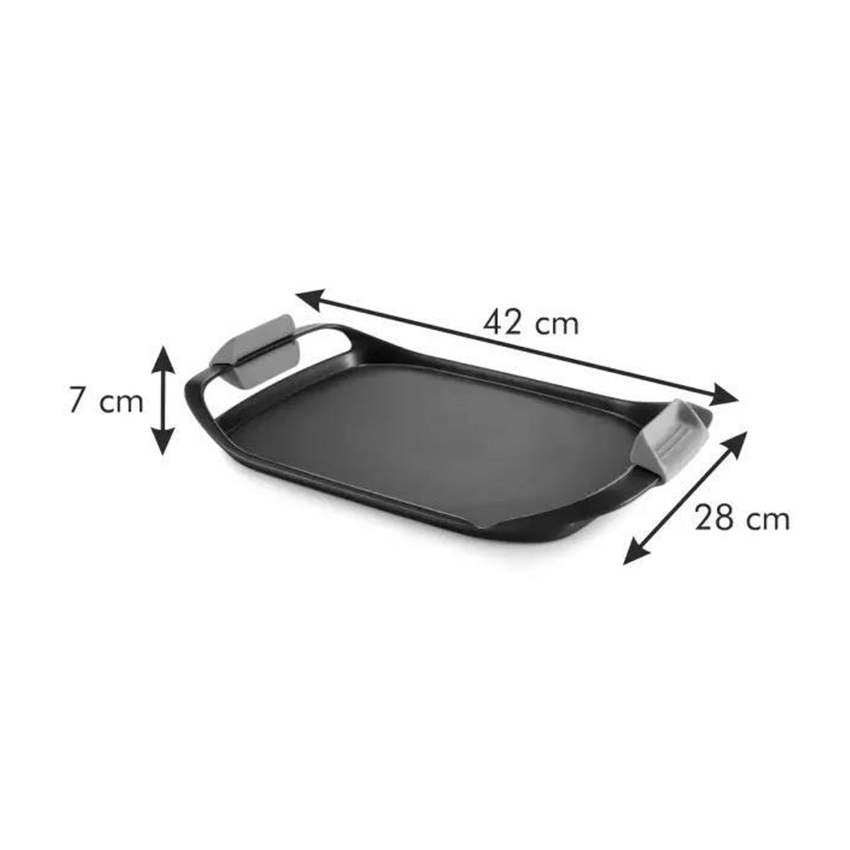 Glatte Grillplatte SmartClick 42 cm von Tescoma – Induktions-Grillpfanne antihaftbeschichtet