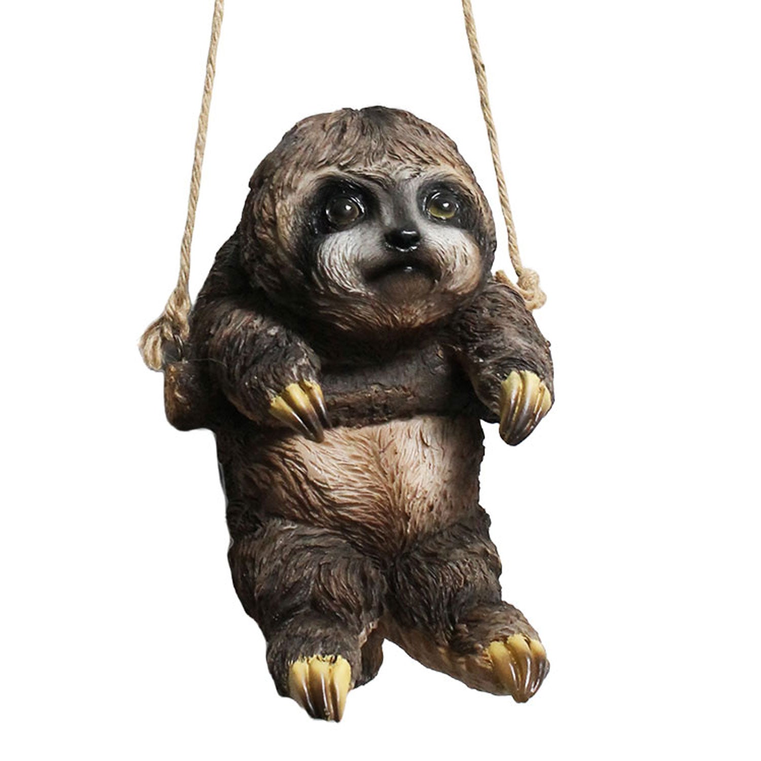 Dekofigur Faultier Josh hängend lebensecht Tierfigur Gartenfigur