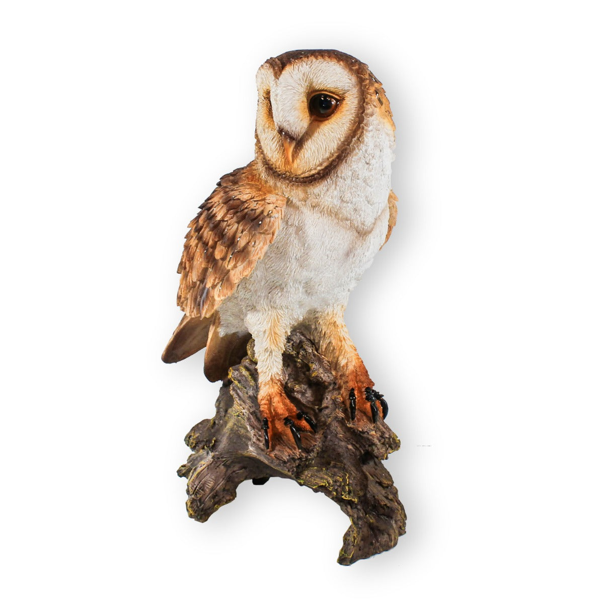 Eulen Eulenfigur Uhu auf Baumstamm Tierfigur Gartenfigur Dekofigur