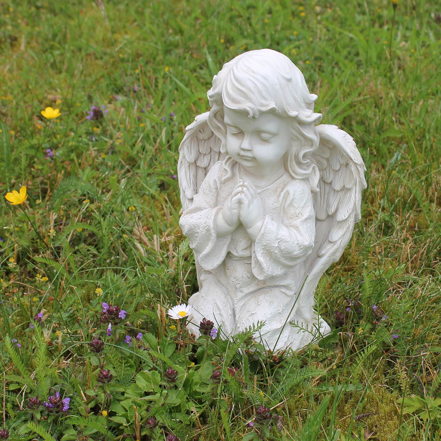 Engel Figur Engelmädchen betend 23 cm Grabengel wetterfest Dekofigur Engel