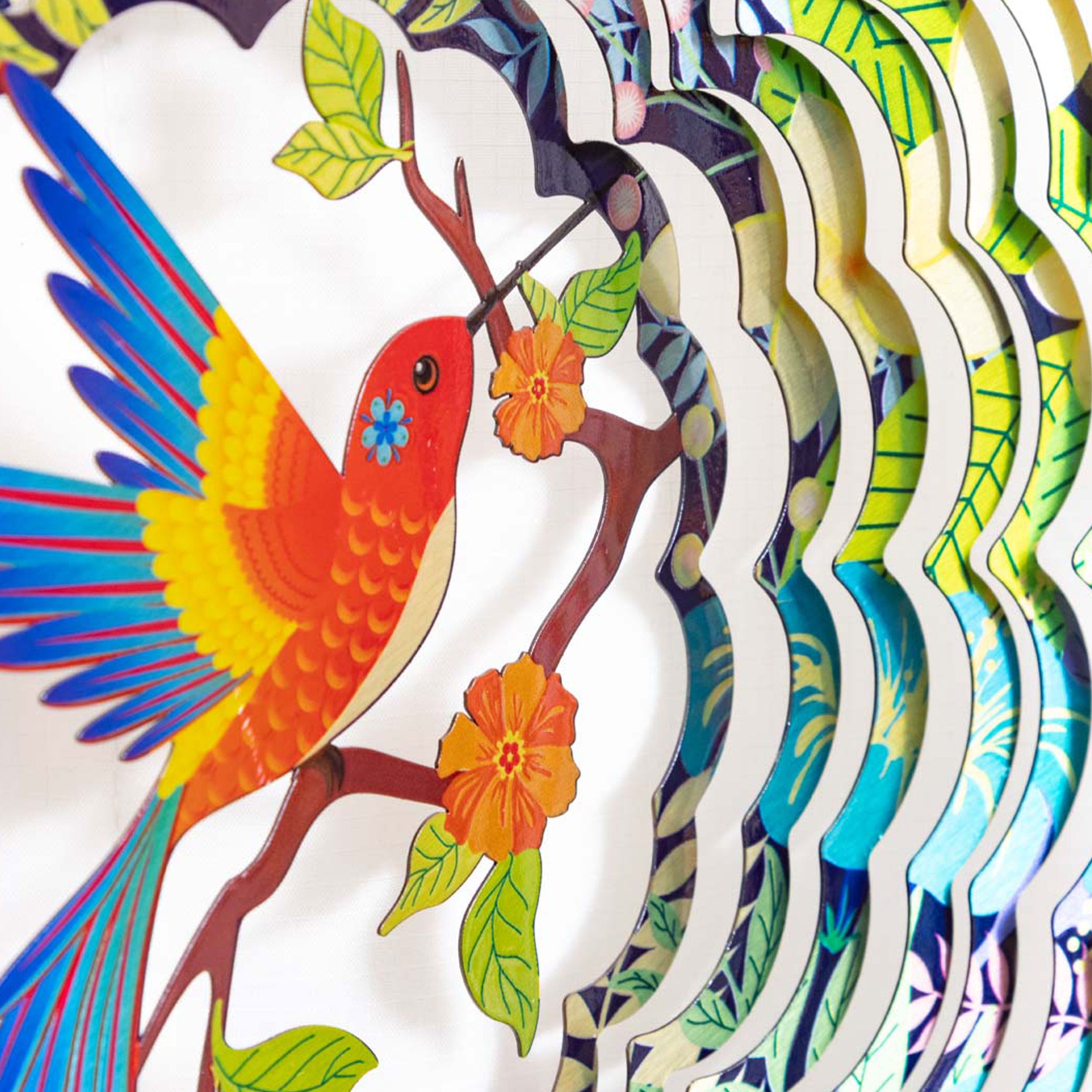 Kinetic Art 3D Tropical Bird Metall Windspiel hängend außergewöhnliche Windspiele Edelstahl